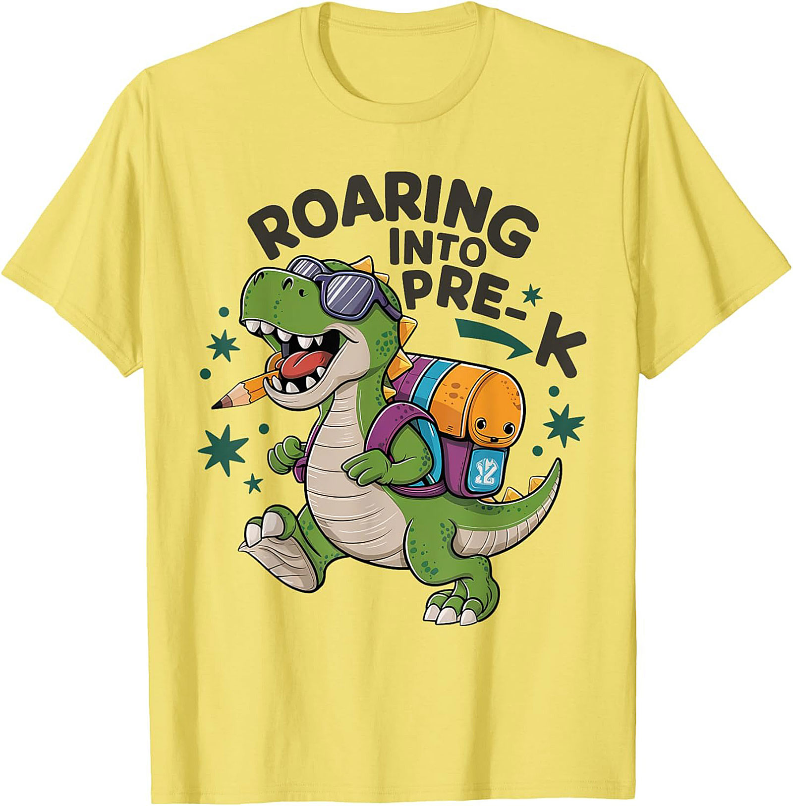 Roaring Into Pre-K Dinosaur Graphic Tee | Funny Unisex Shirt
