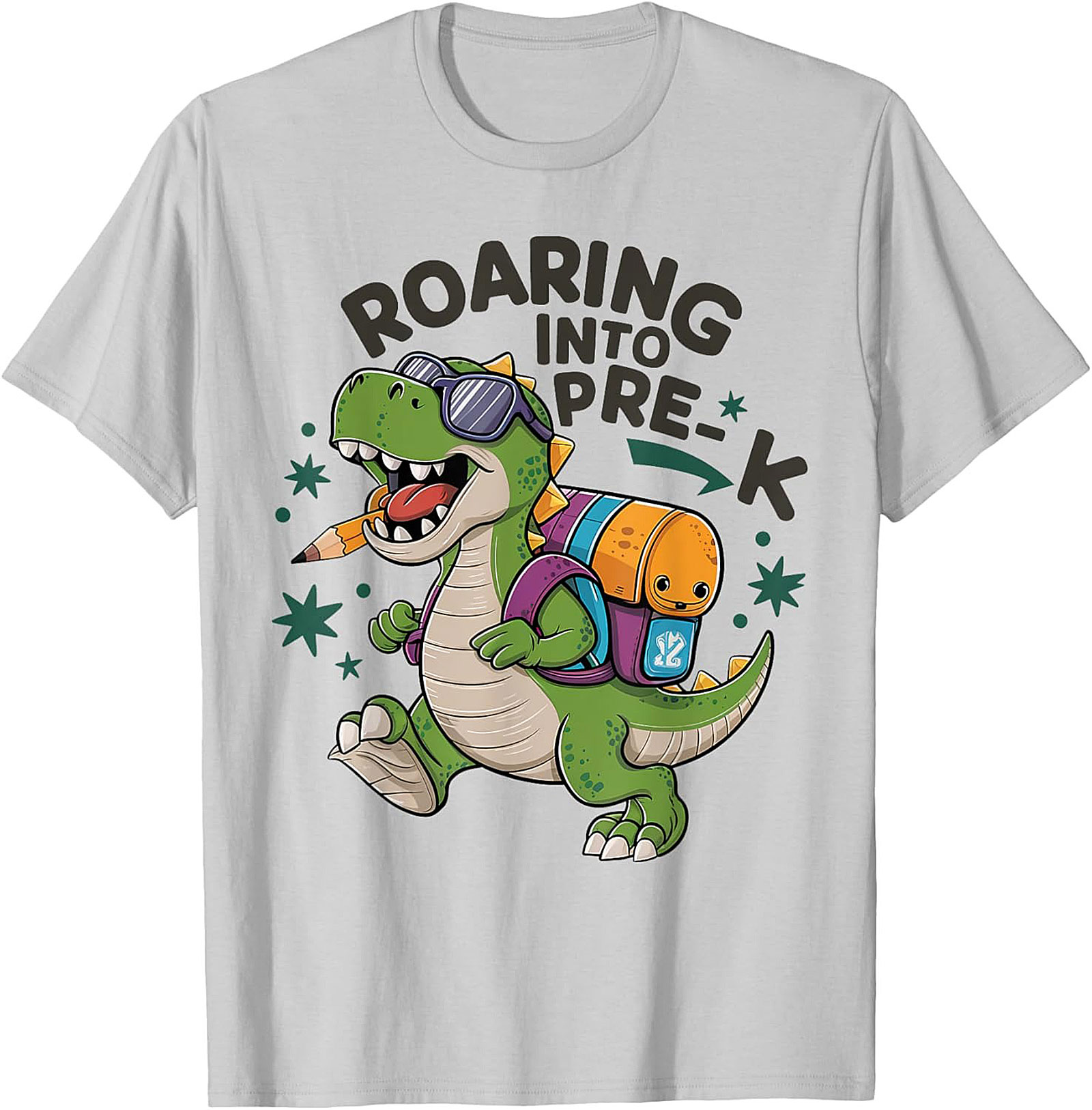Roaring Into Pre-K Dinosaur Graphic Tee | Funny Unisex Shirt