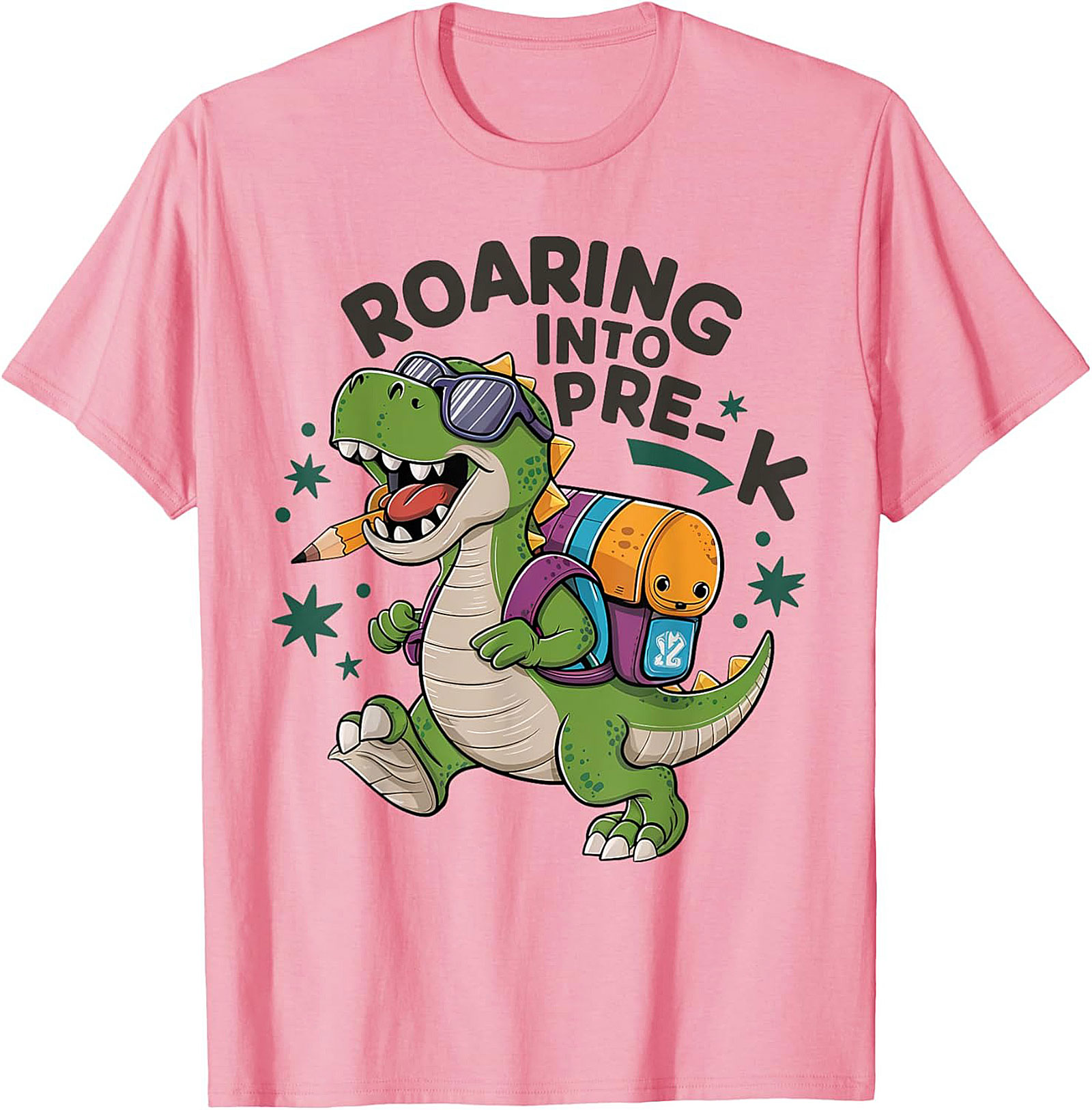 Roaring Into Pre-K Dinosaur Graphic Tee | Funny Unisex Shirt