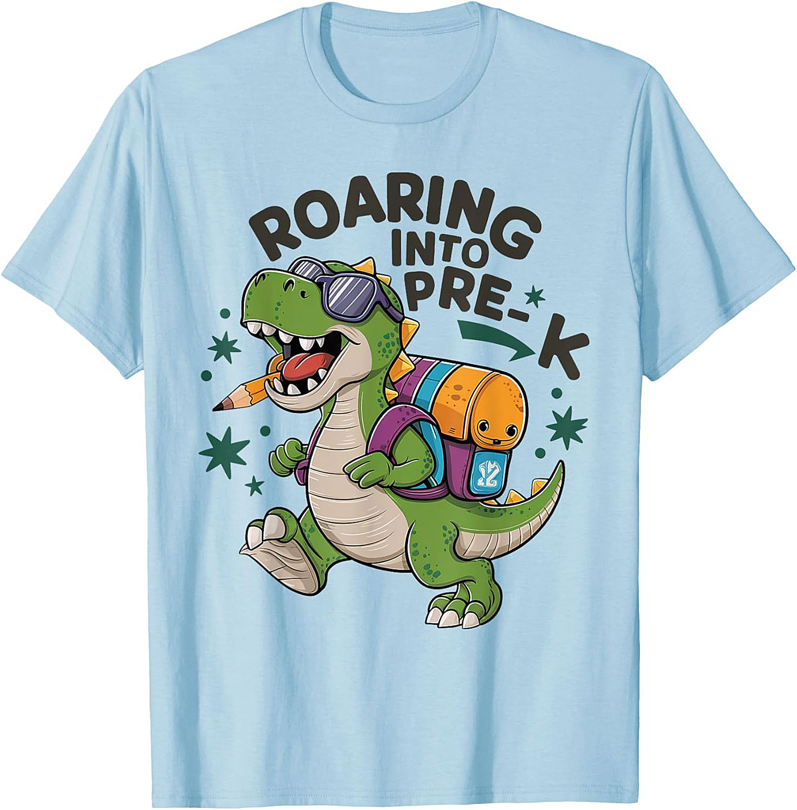 Roaring Into Pre-K Dinosaur Graphic Tee | Funny Unisex Shirt