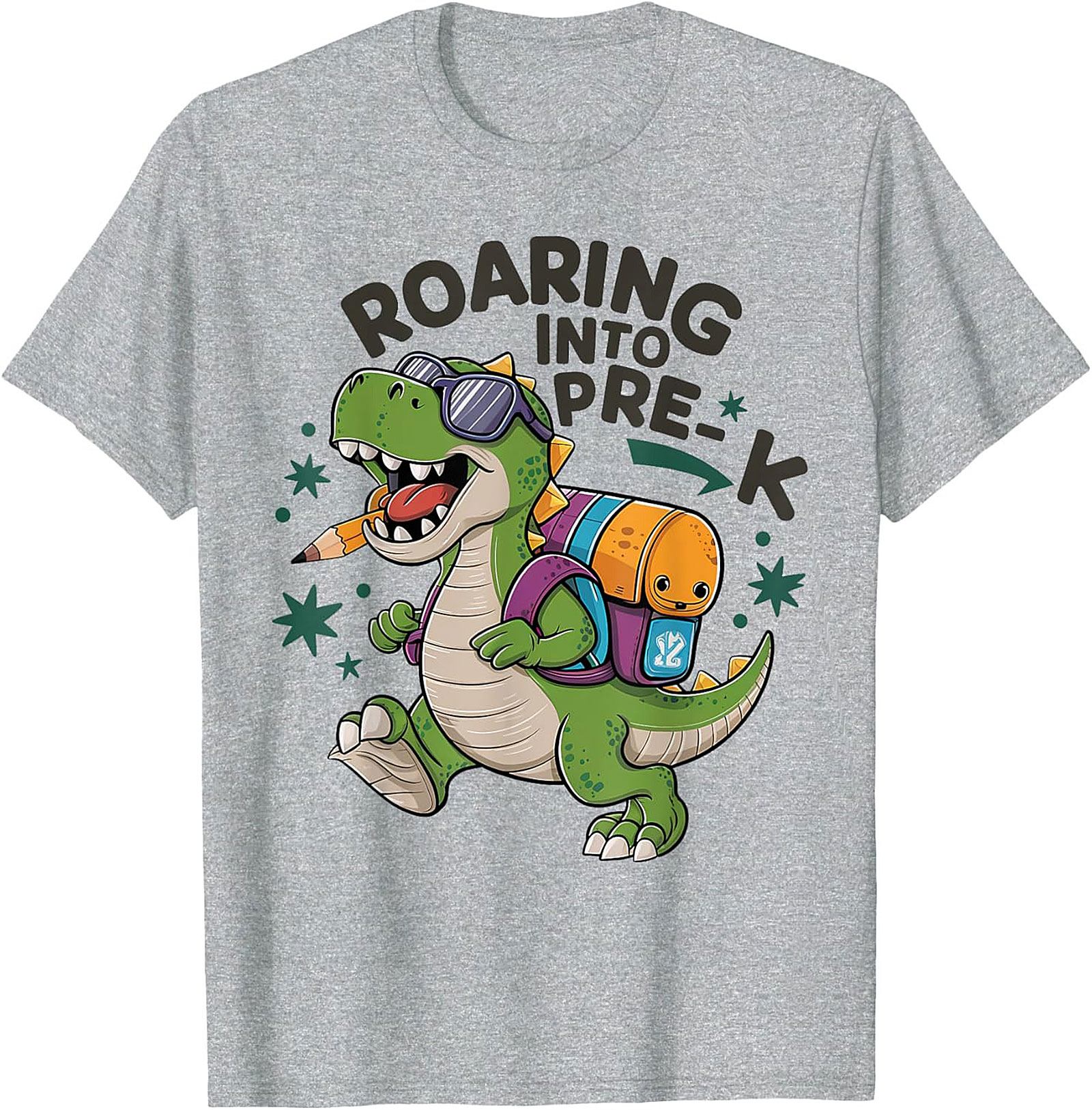 Roaring Into Pre-K Dinosaur Graphic Tee | Funny Unisex Shirt