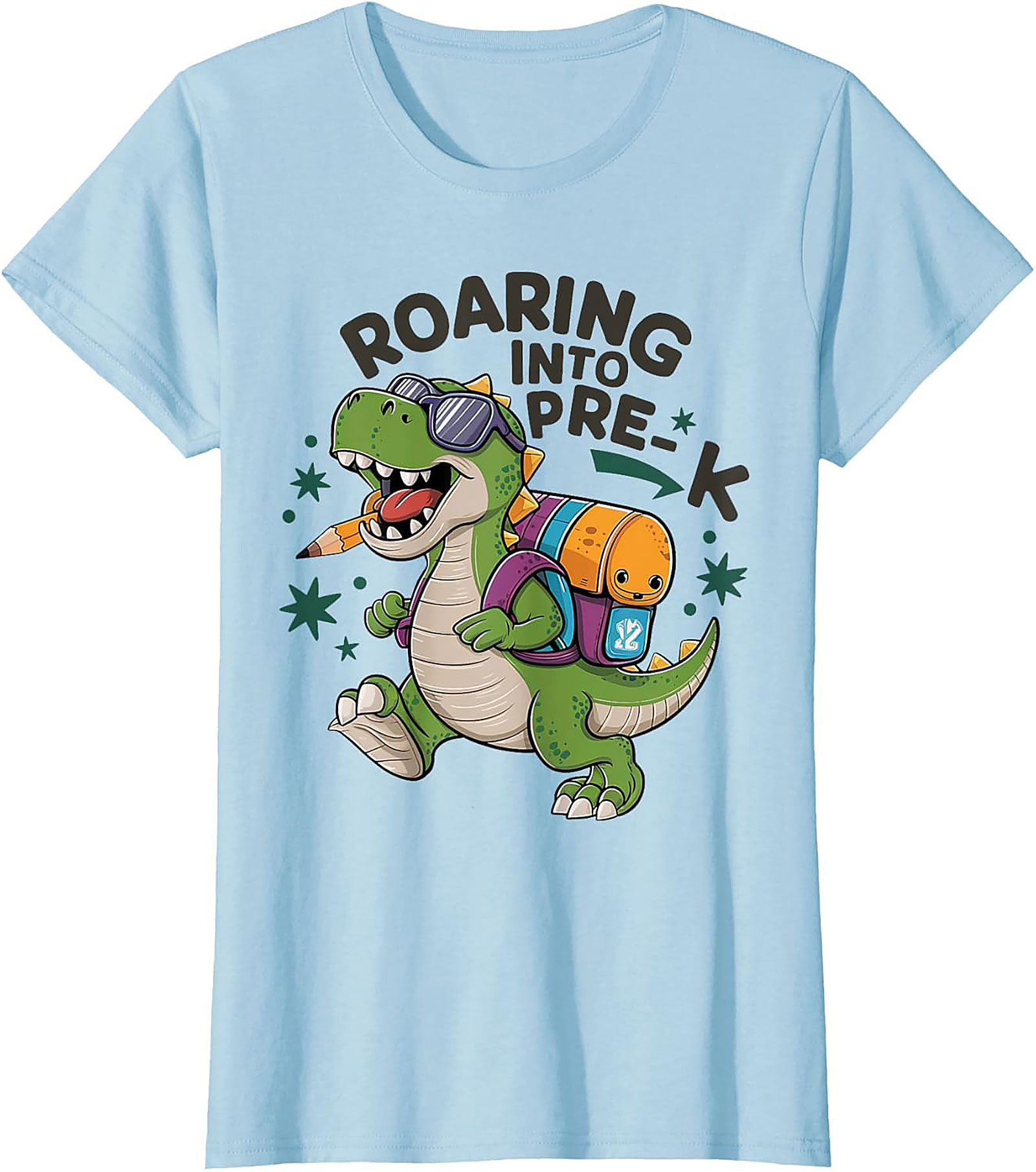 Roaring Into Pre-K Dinosaur Graphic Tee | Funny Unisex Shirt