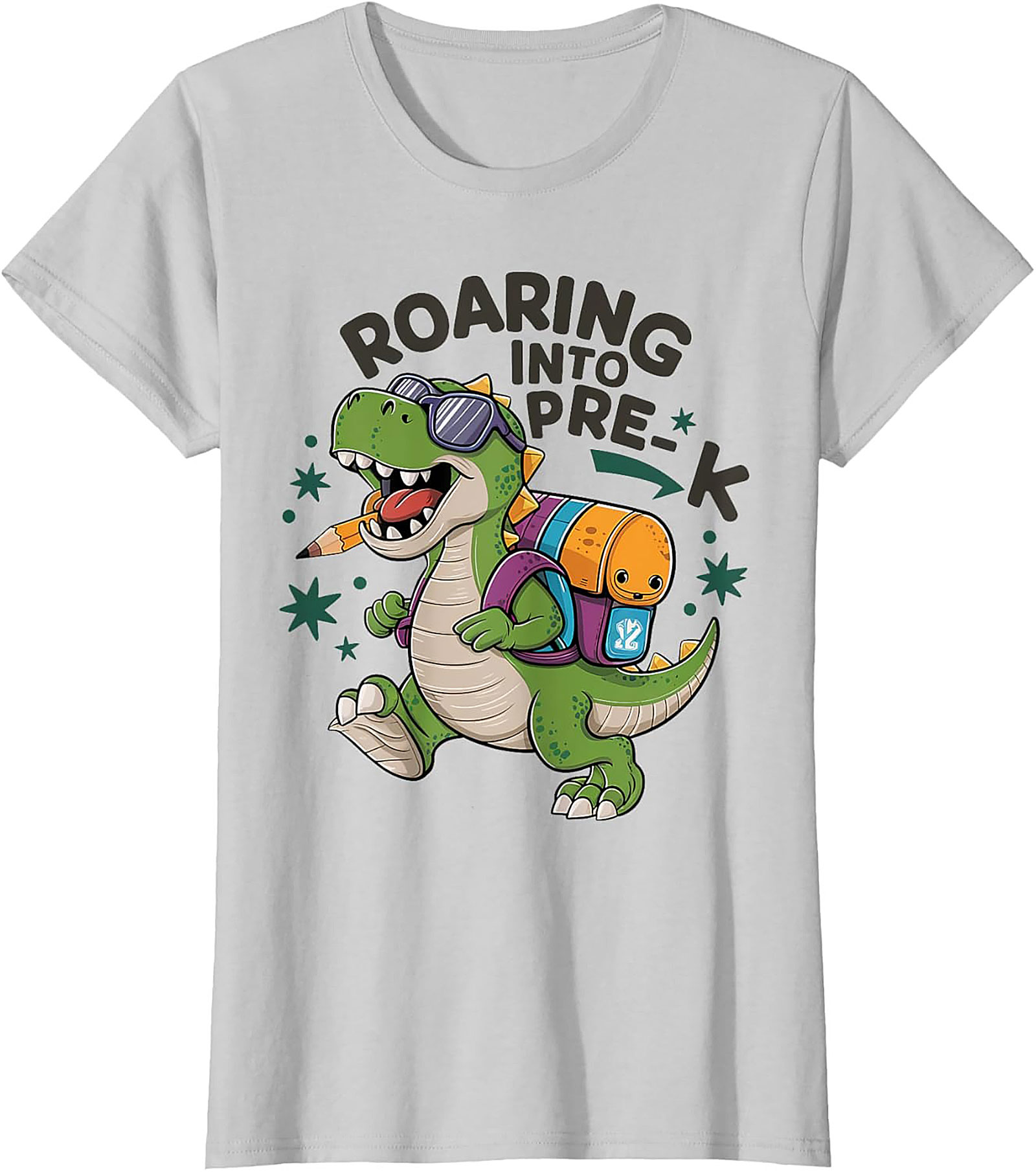 Roaring Into Pre-K Dinosaur Graphic Tee | Funny Unisex Shirt