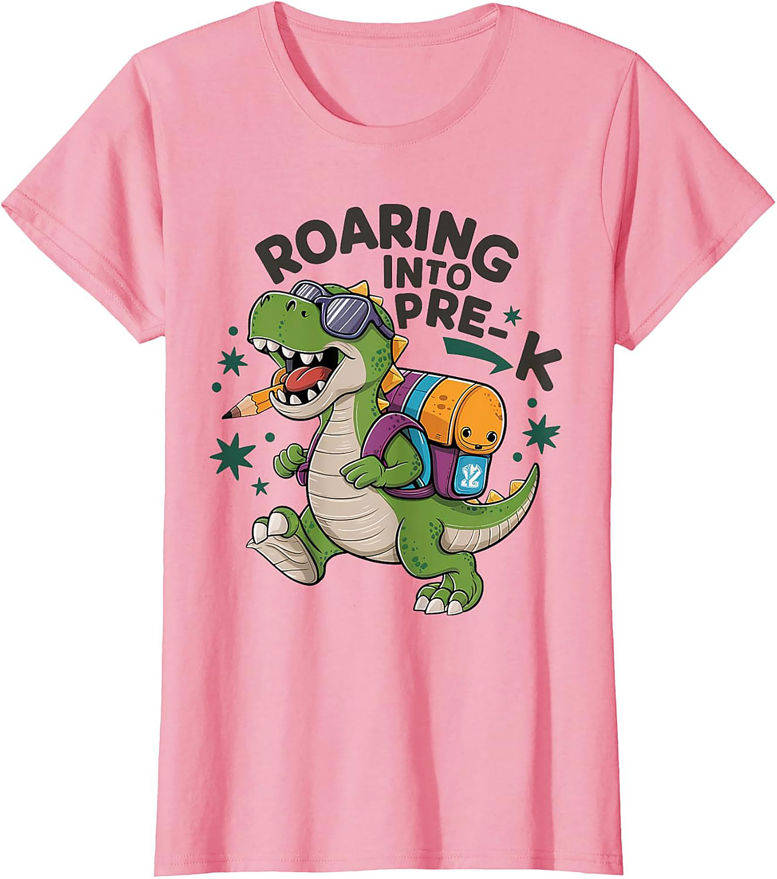 Roaring Into Pre-K Dinosaur Graphic Tee | Funny Unisex Shirt