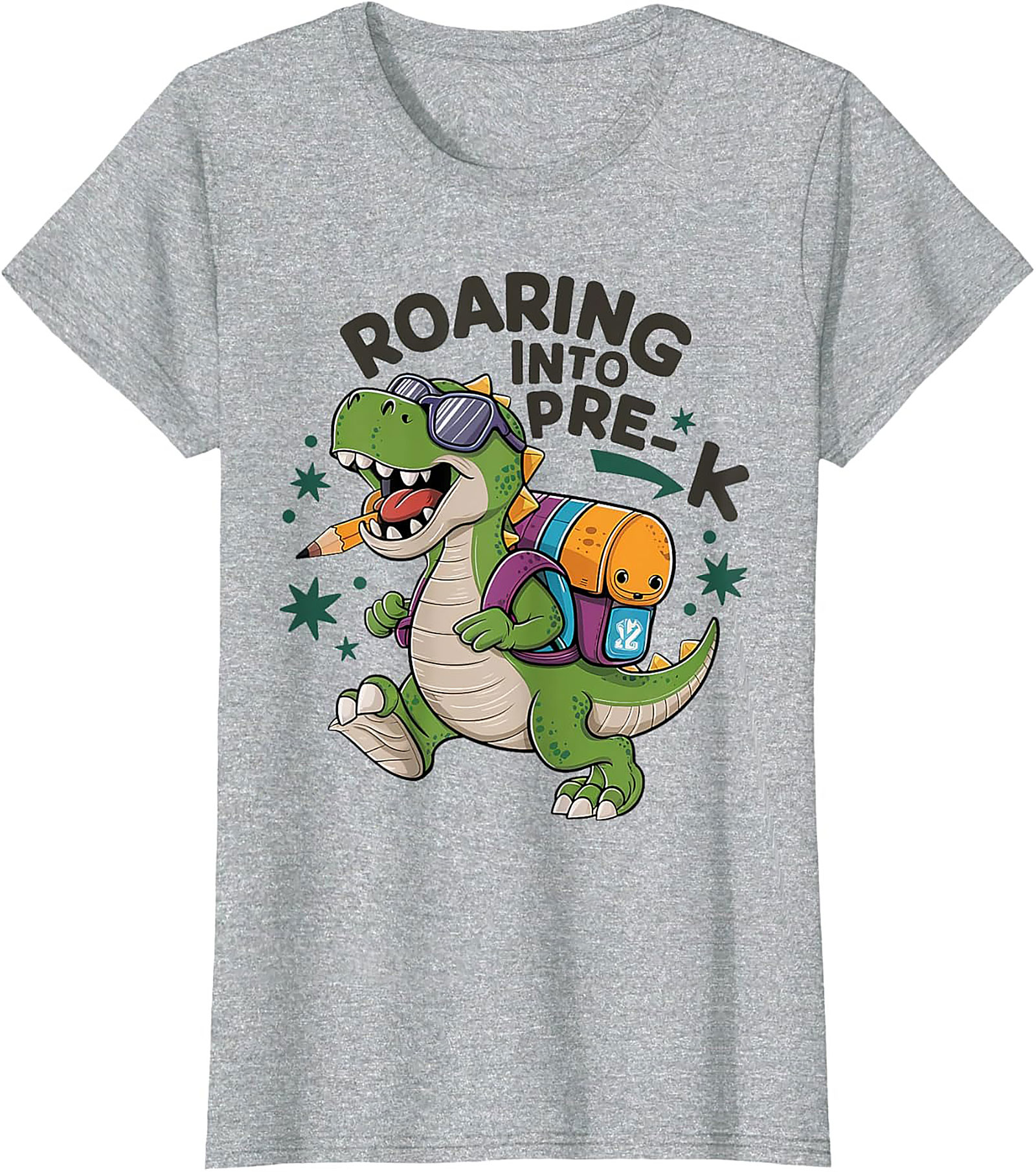 Roaring Into Pre-K Dinosaur Graphic Tee | Funny Unisex Shirt