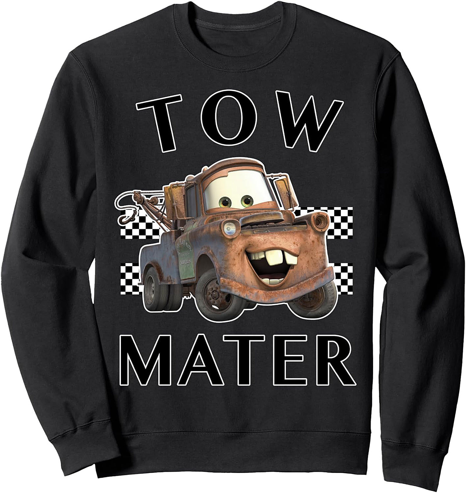 Tow Mater Graphic Sweatshirt Cozy Crewneck Pullover