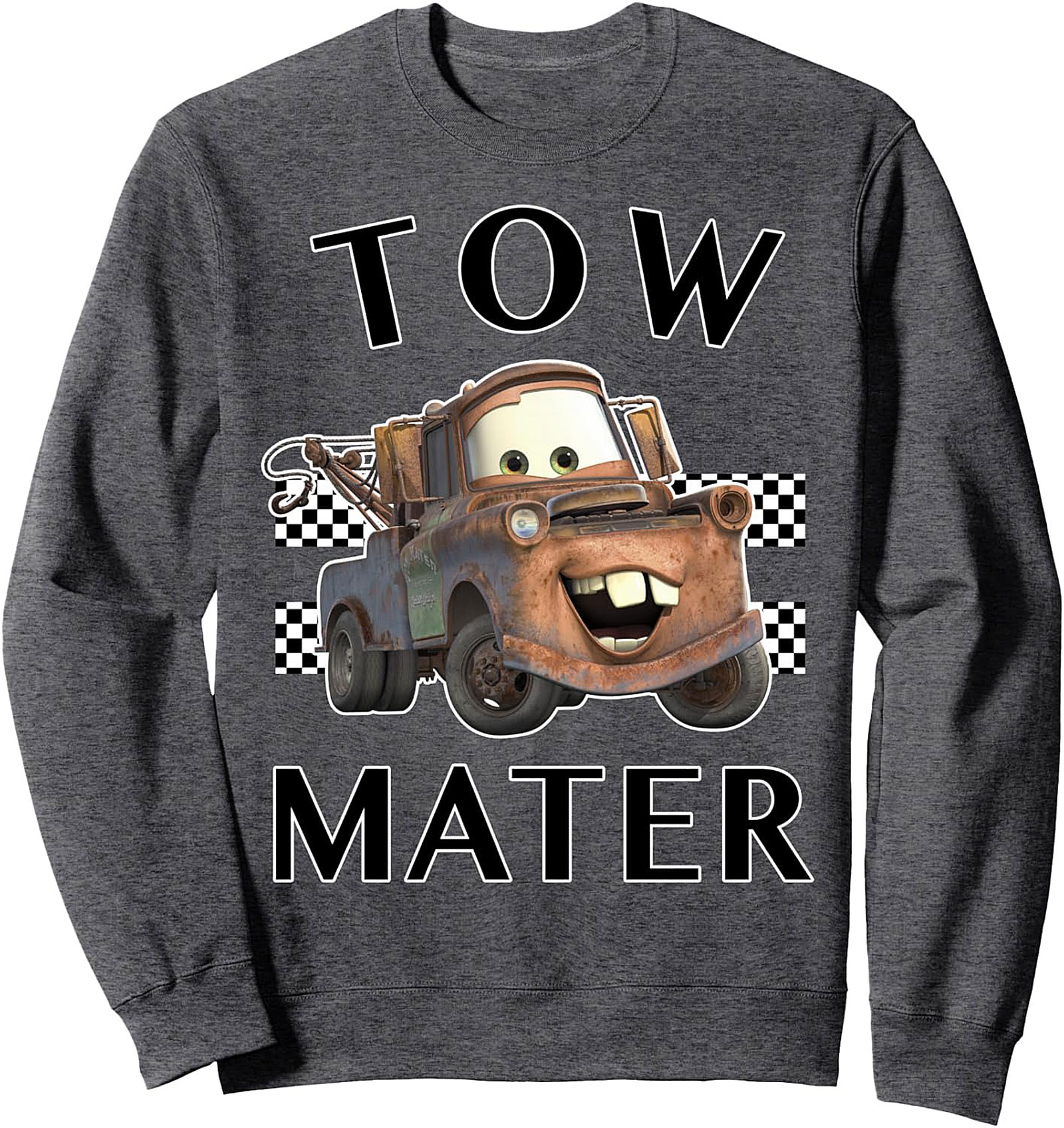 Tow Mater Graphic Sweatshirt Cozy Crewneck Pullover