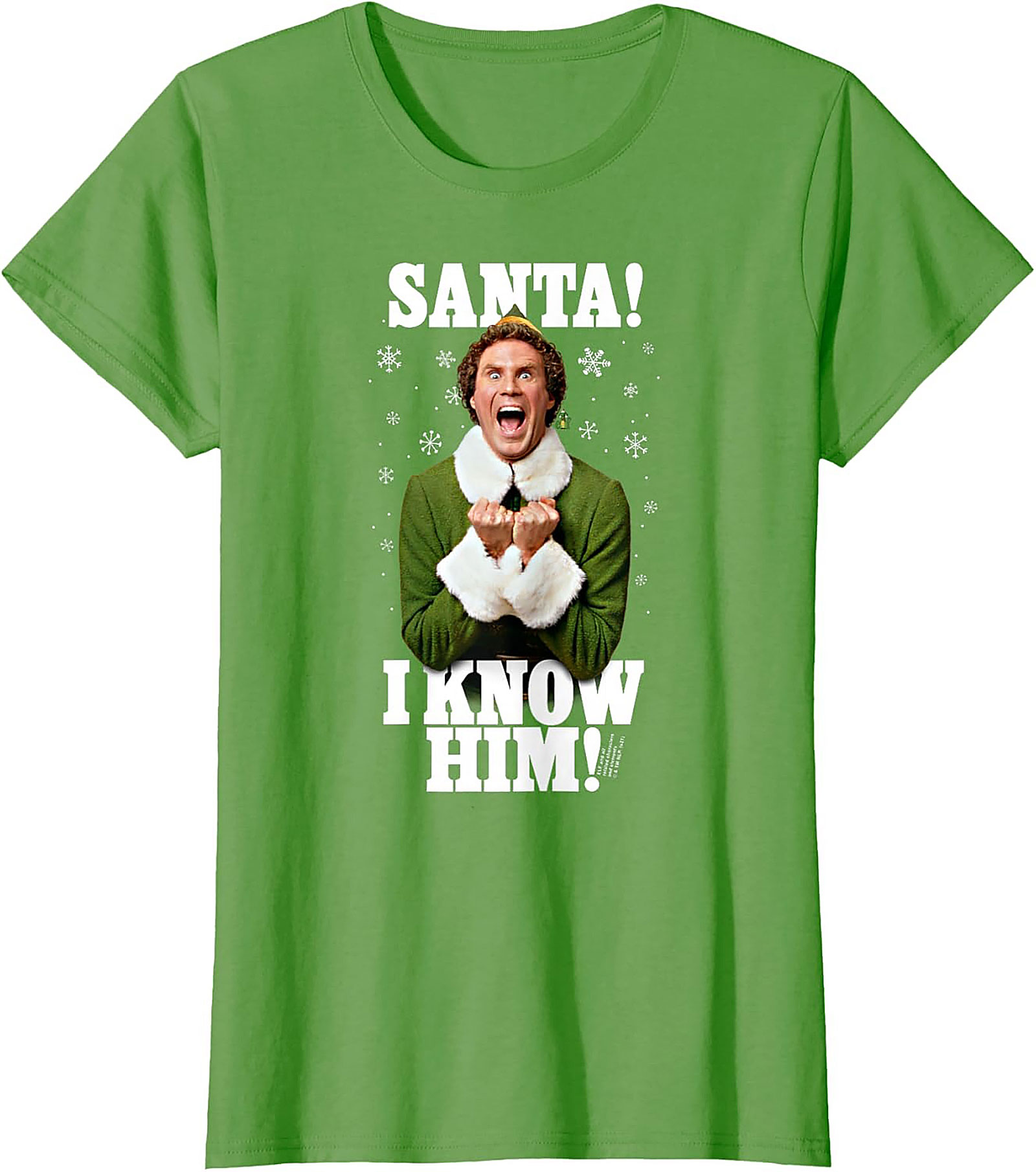Buddy the Elf T-shirt SANTA! I KNOW HIM! Funny Graphic Tee