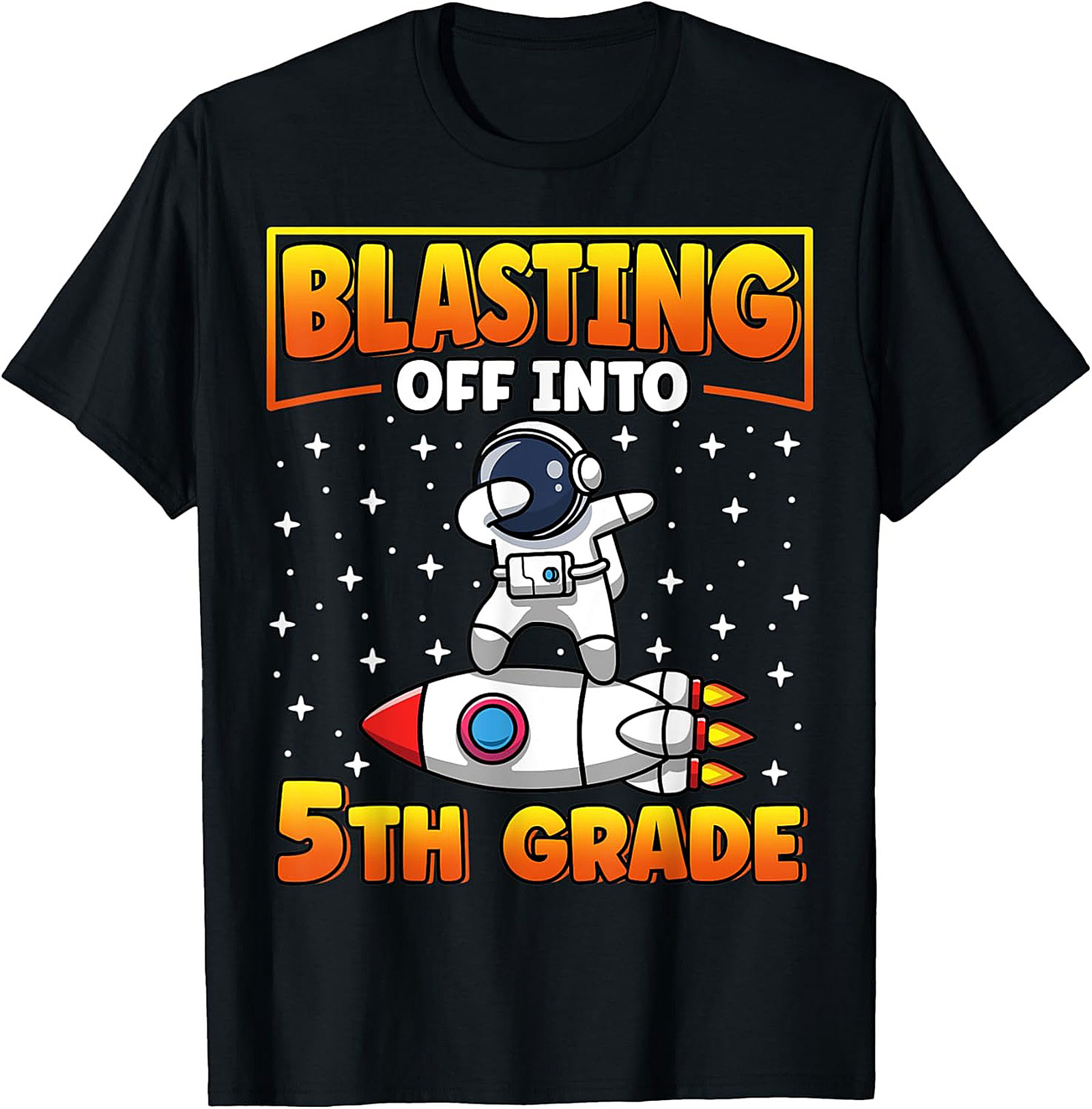 Blasting Off Into 5th Grade Dabbing Astronaut T-shirt
