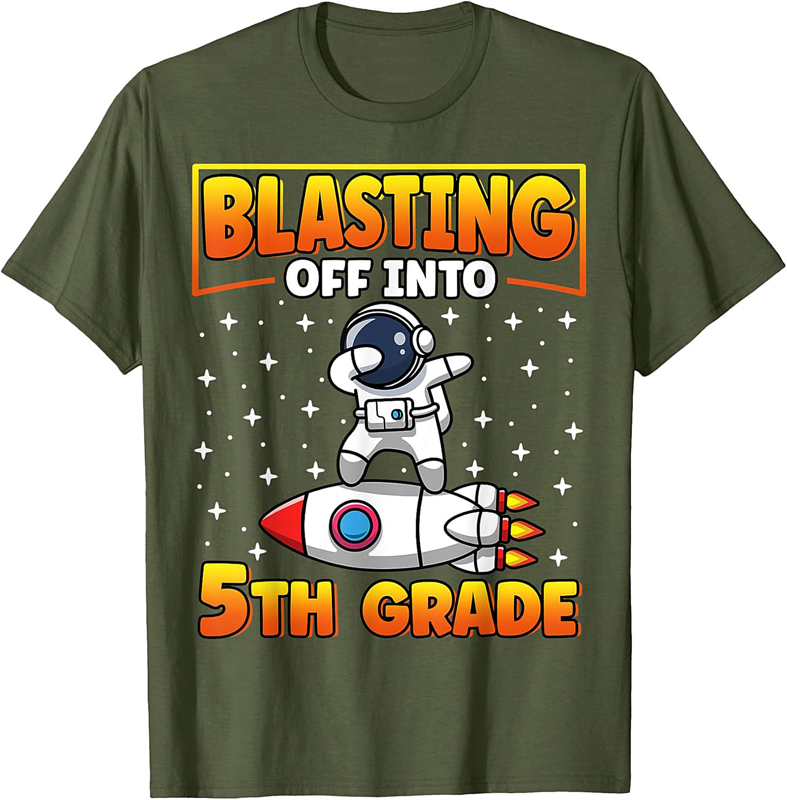 Blasting Off Into 5th Grade Dabbing Astronaut T-shirt