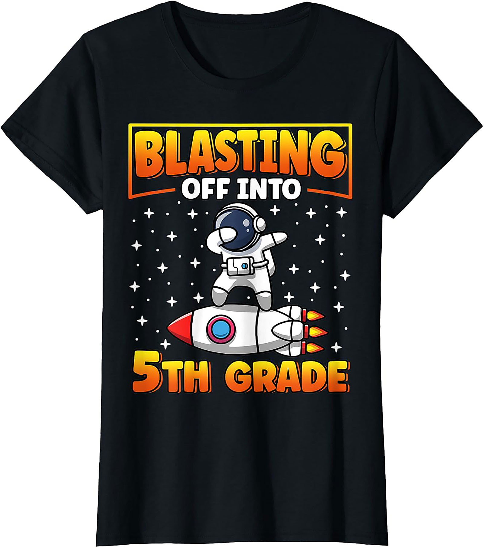 Blasting Off Into 5th Grade Dabbing Astronaut T-shirt