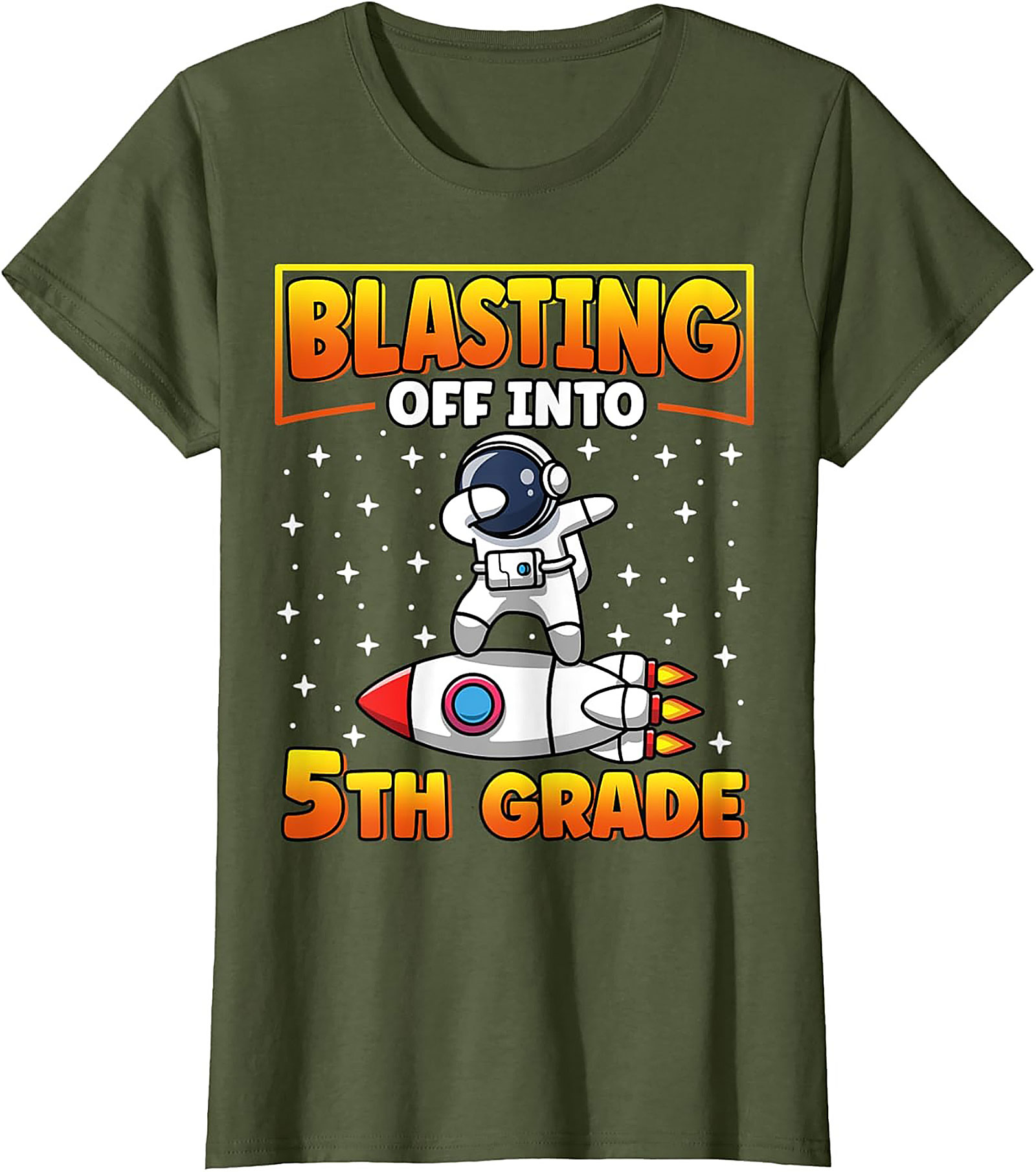 Blasting Off Into 5th Grade Dabbing Astronaut T-shirt