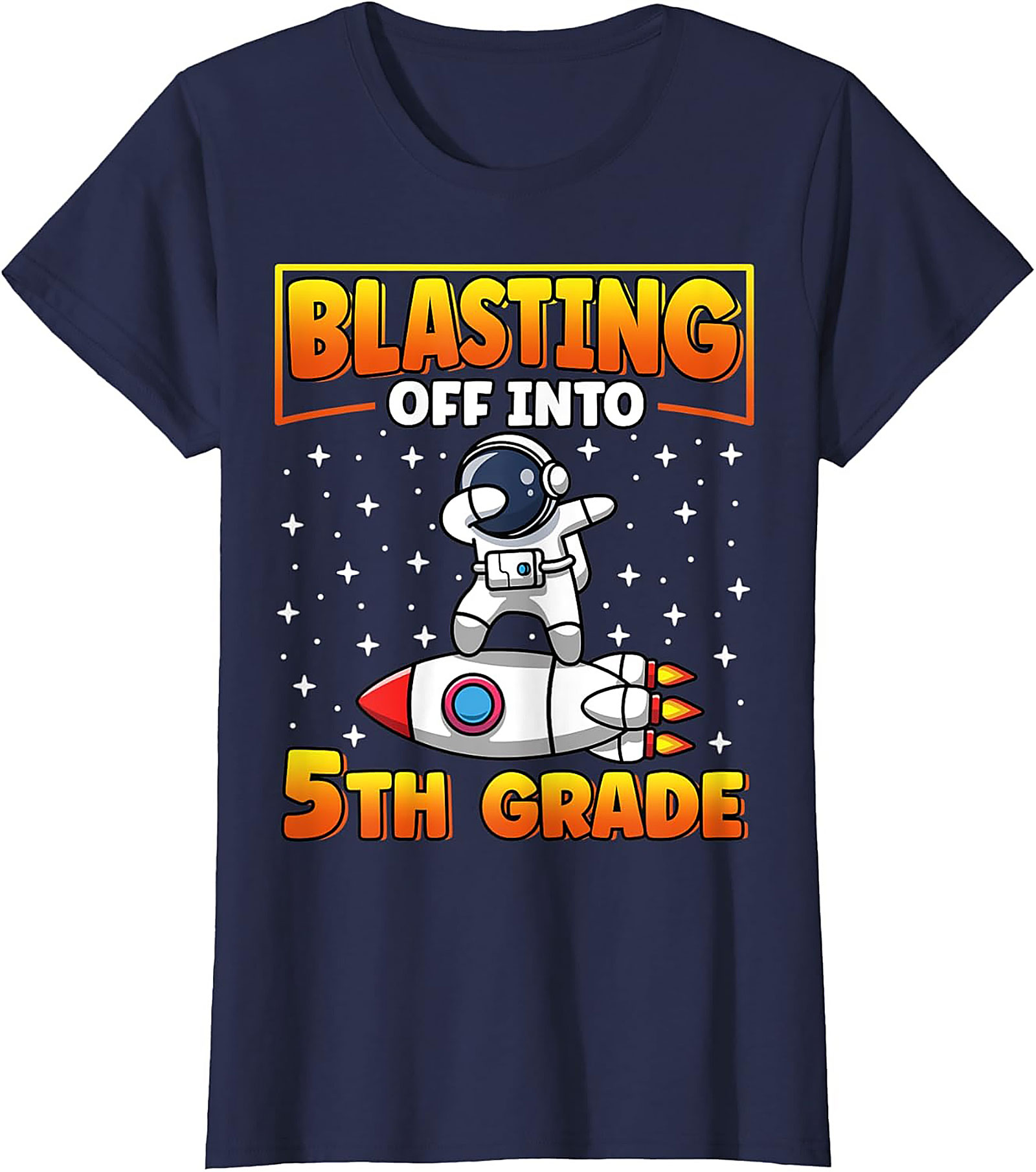 Blasting Off Into 5th Grade Dabbing Astronaut T-shirt