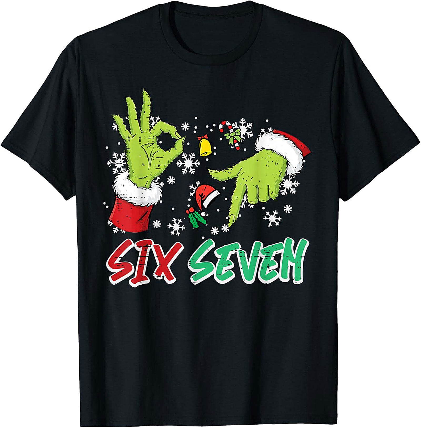 Six Seven Grinch Funny Christmas Shirt Viral Holiday Tee