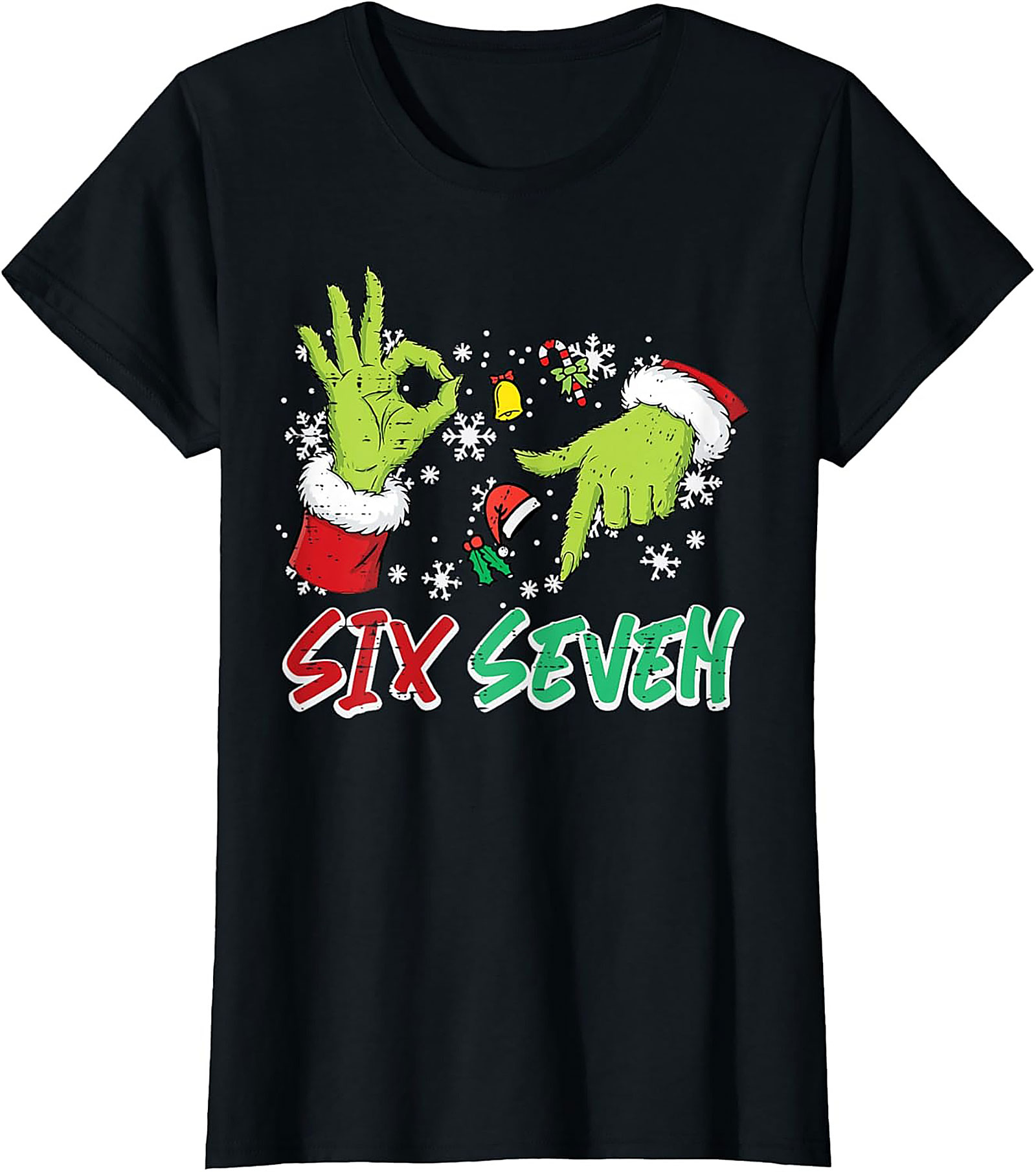 Six Seven Grinch Funny Christmas Shirt Viral Holiday Tee
