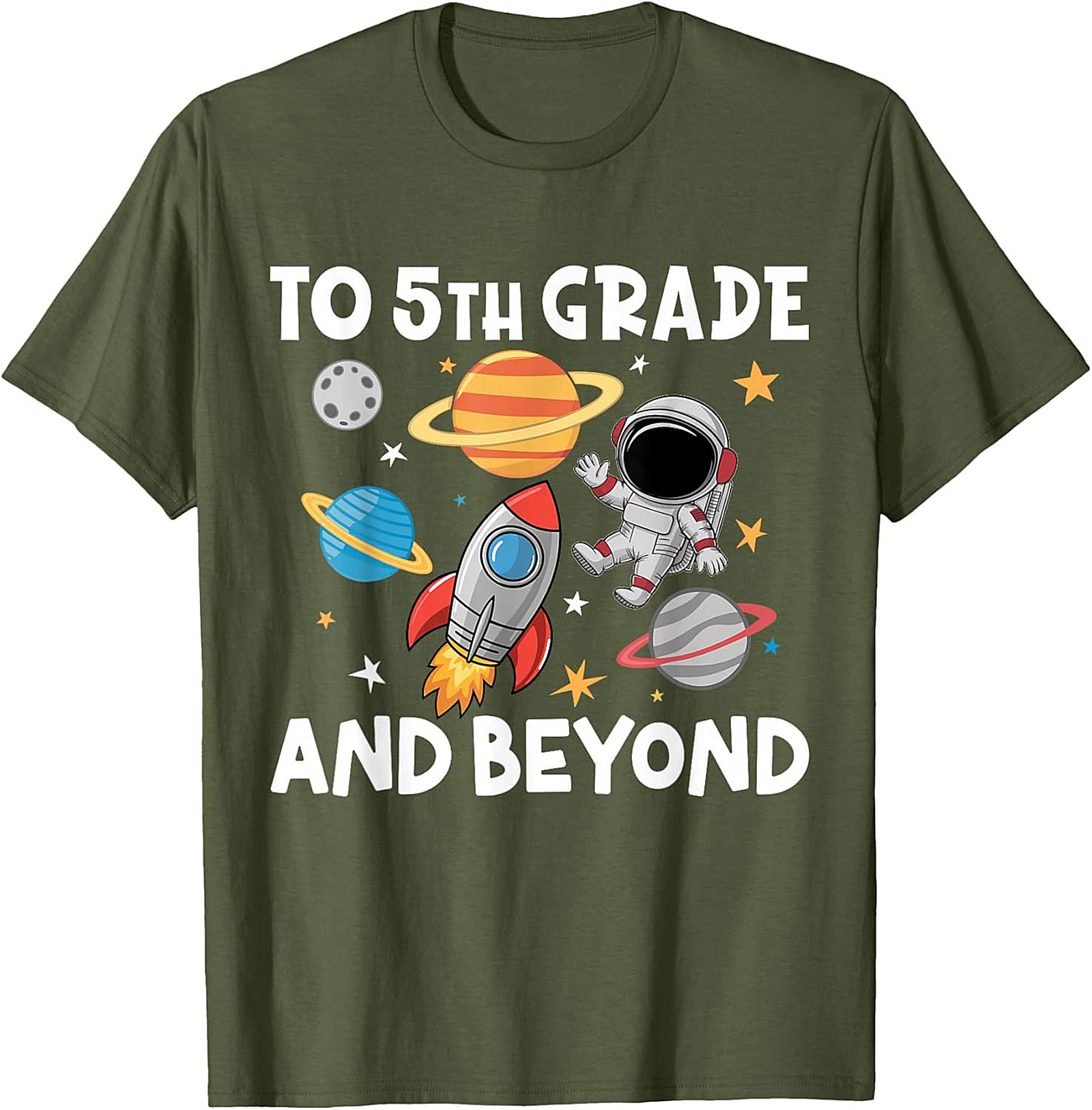5th Grade Astronaut Shirt | To 5th Grade and Beyond Back to School Graphic Tee