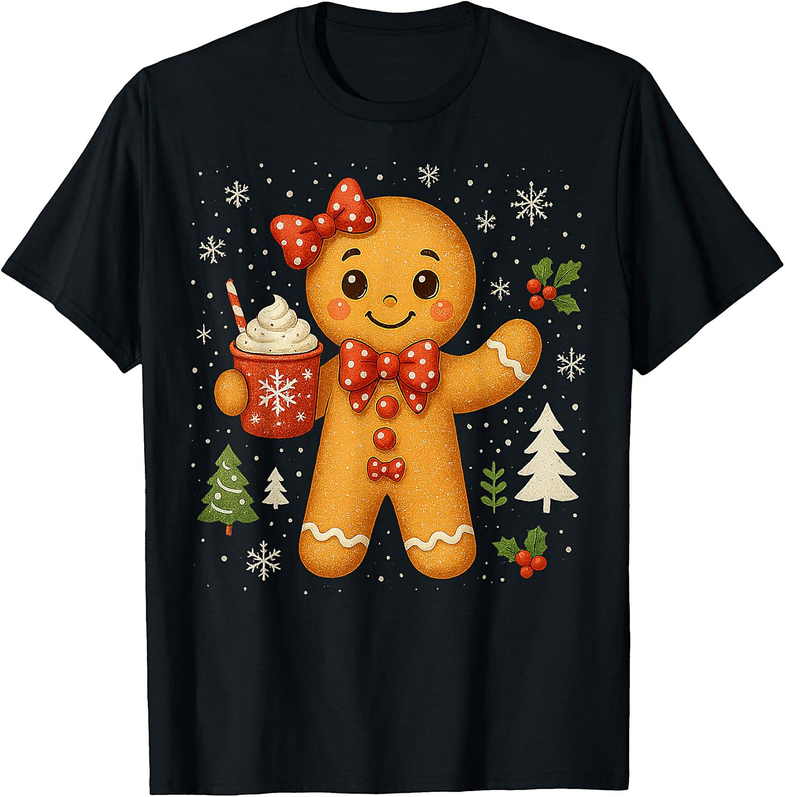 Cute Gingerbread Christmas T-Shirt – Soft Unisex Holiday Tee