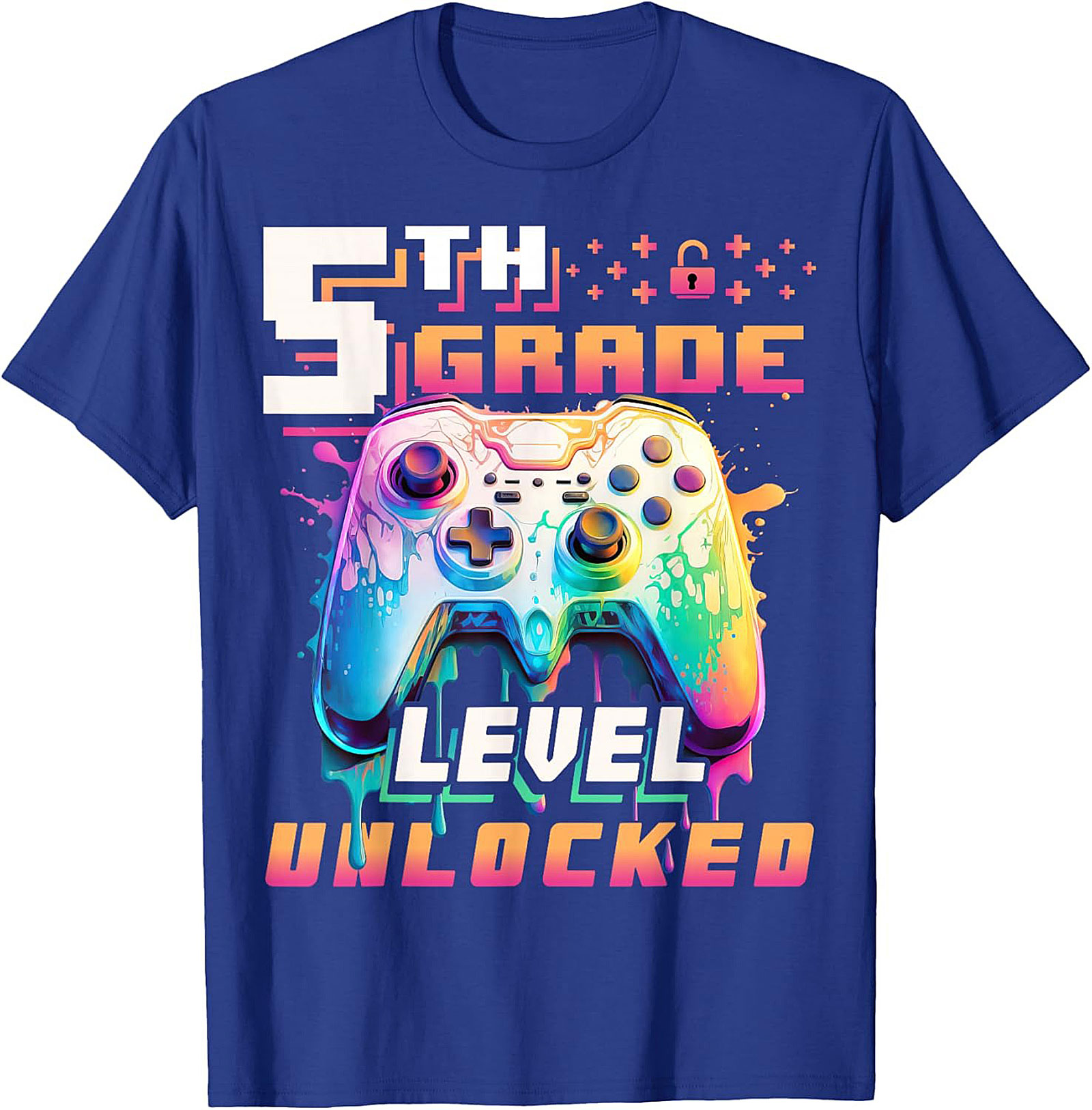 5th Grade Level Unlocked T-shirt | Gamer Back to School Graphic Tee