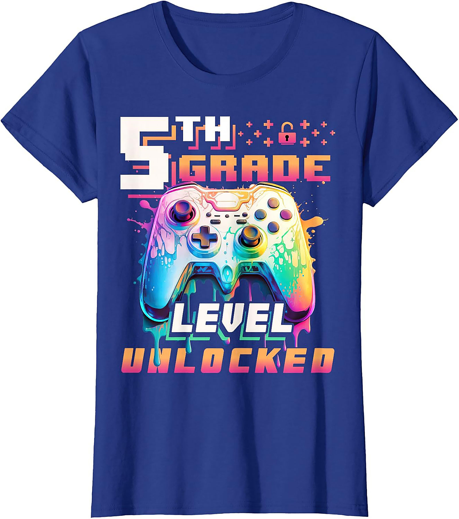 5th Grade Level Unlocked T-shirt | Gamer Back to School Graphic Tee