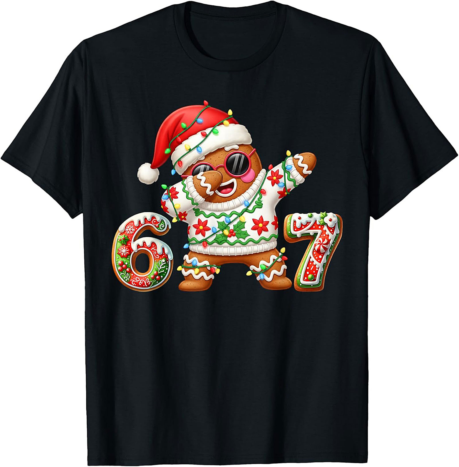 Dabbing Gingerbread Christmas T-Shirt