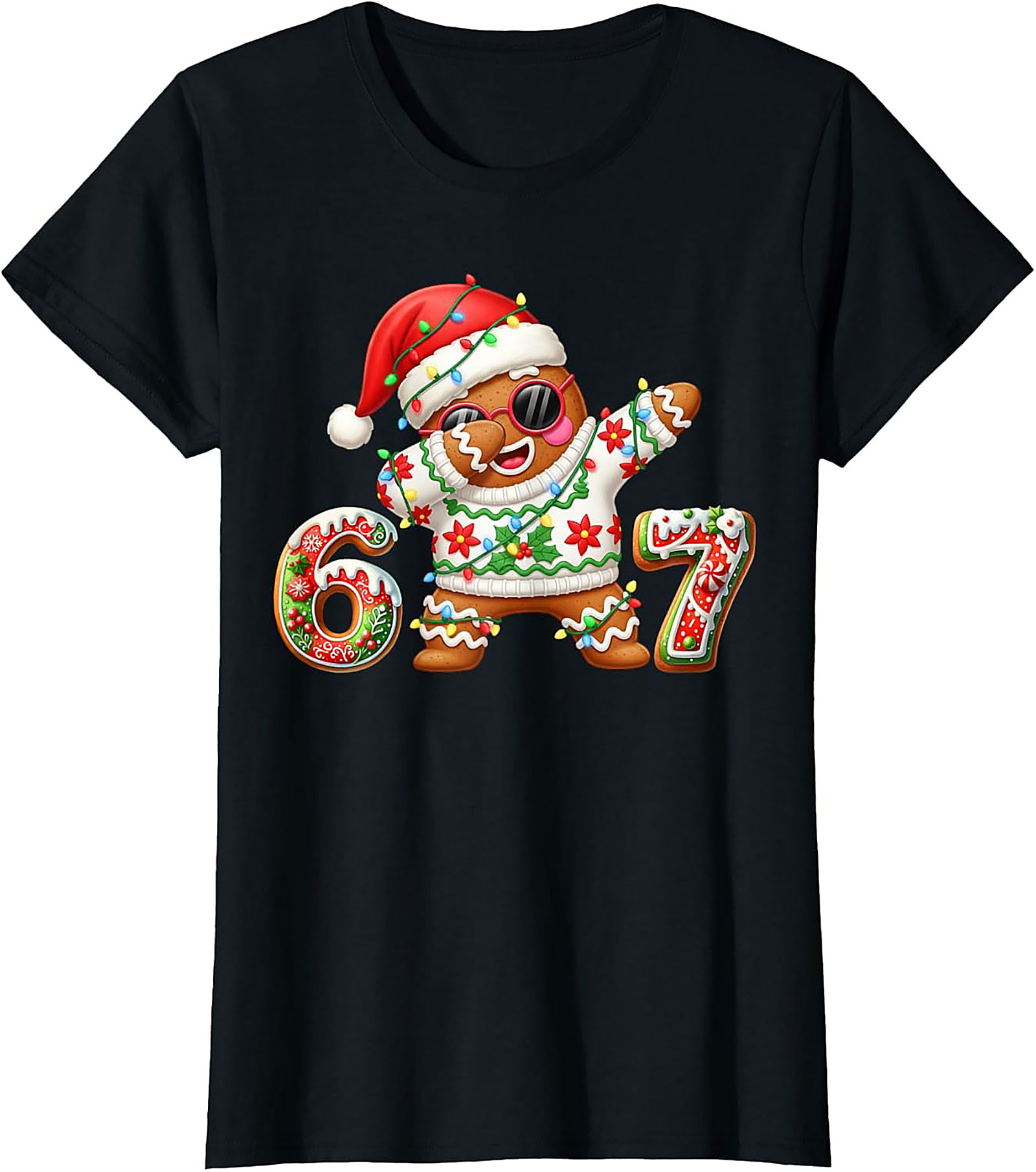 Dabbing Gingerbread Christmas T-Shirt