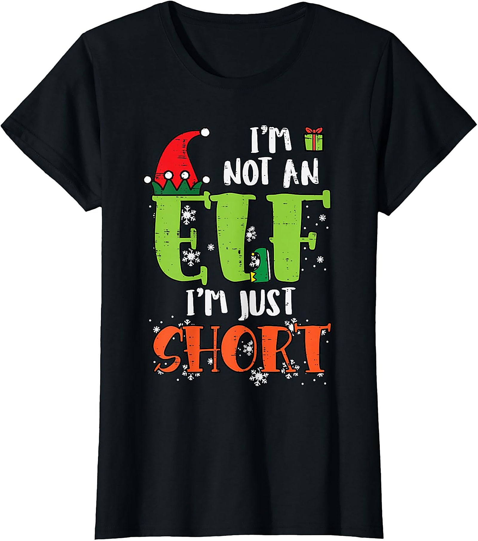 Funny Short Person Christmas T-shirt Holiday Humor Tee