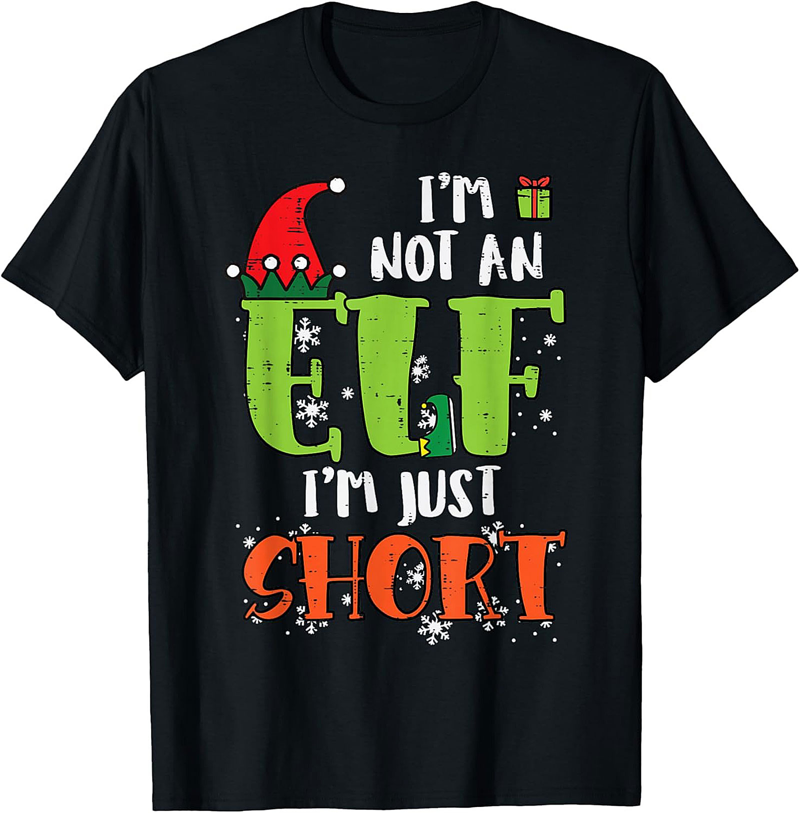 Funny Short Person Christmas T-shirt Holiday Humor Tee