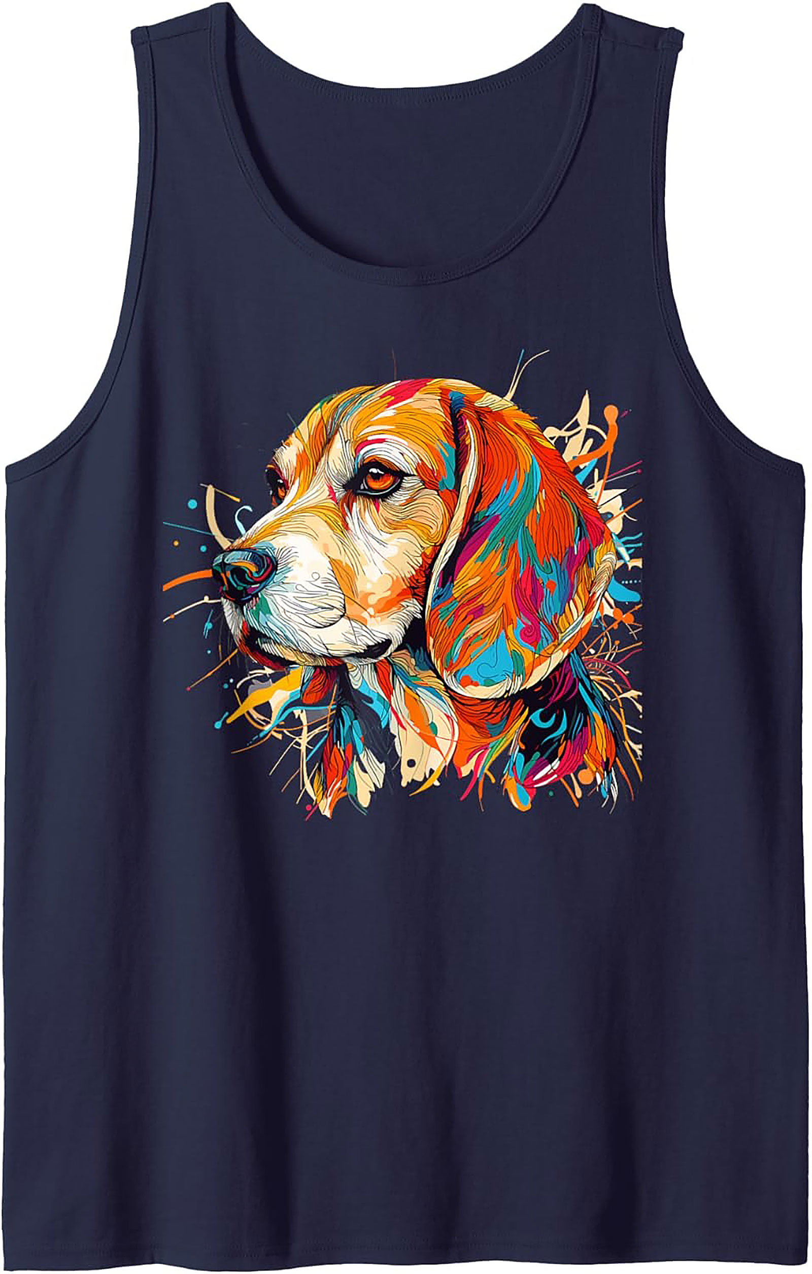 Pop Art Beagle Tank Top – Colorful Dog Graphic Tank