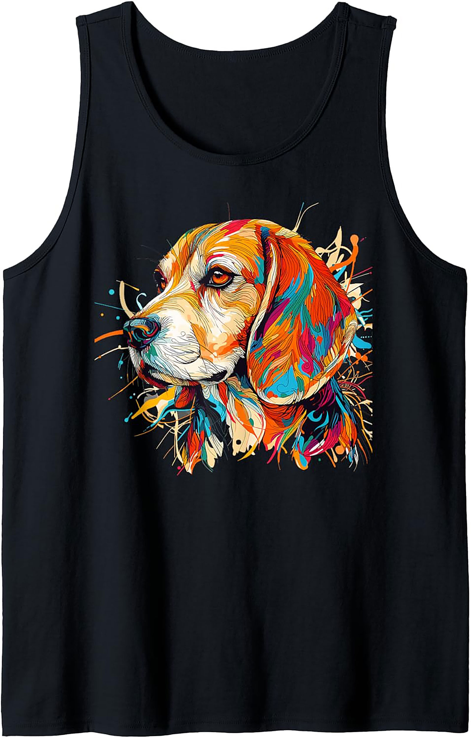 Pop Art Beagle Tank Top – Colorful Dog Graphic Tank