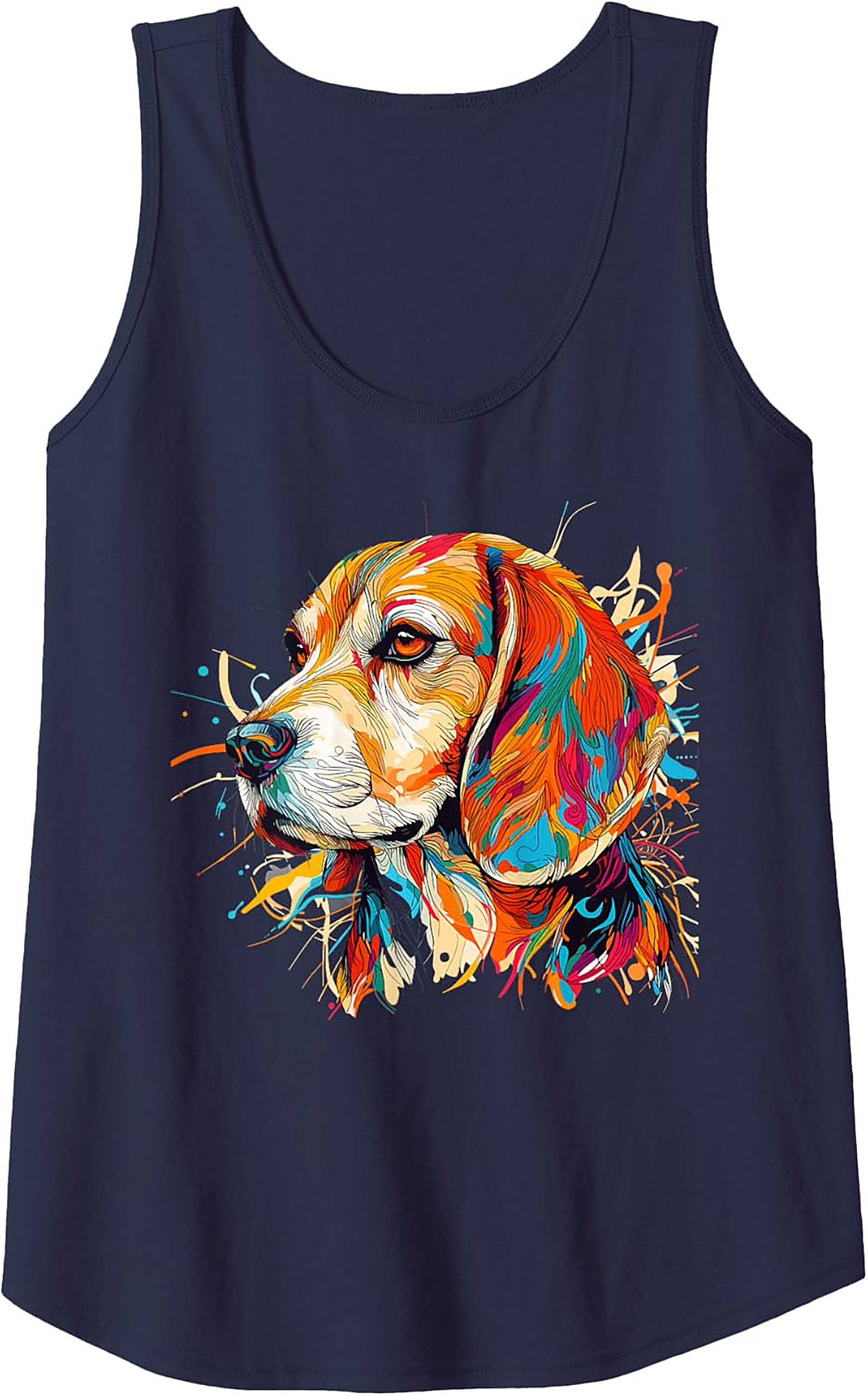 Pop Art Beagle Tank Top – Colorful Dog Graphic Tank