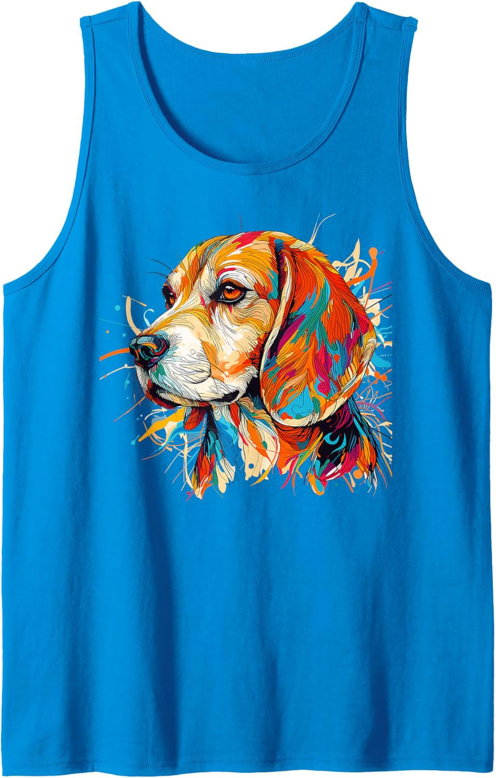 Pop Art Beagle Tank Top – Colorful Dog Graphic Tank
