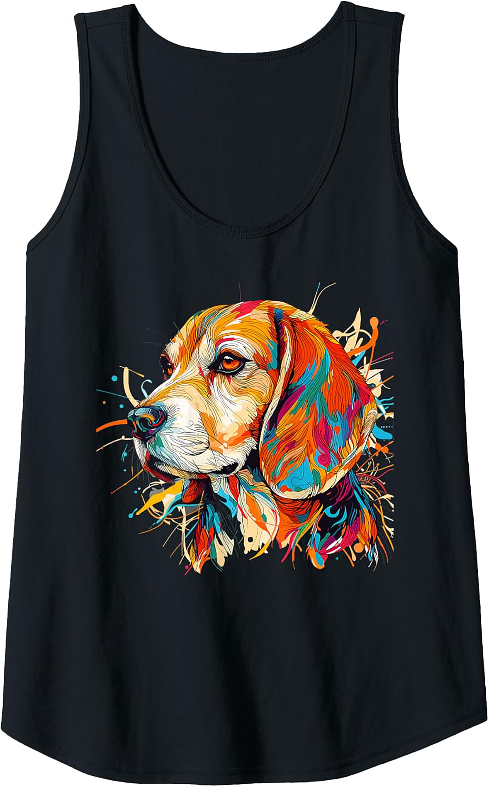 Pop Art Beagle Tank Top – Colorful Dog Graphic Tank