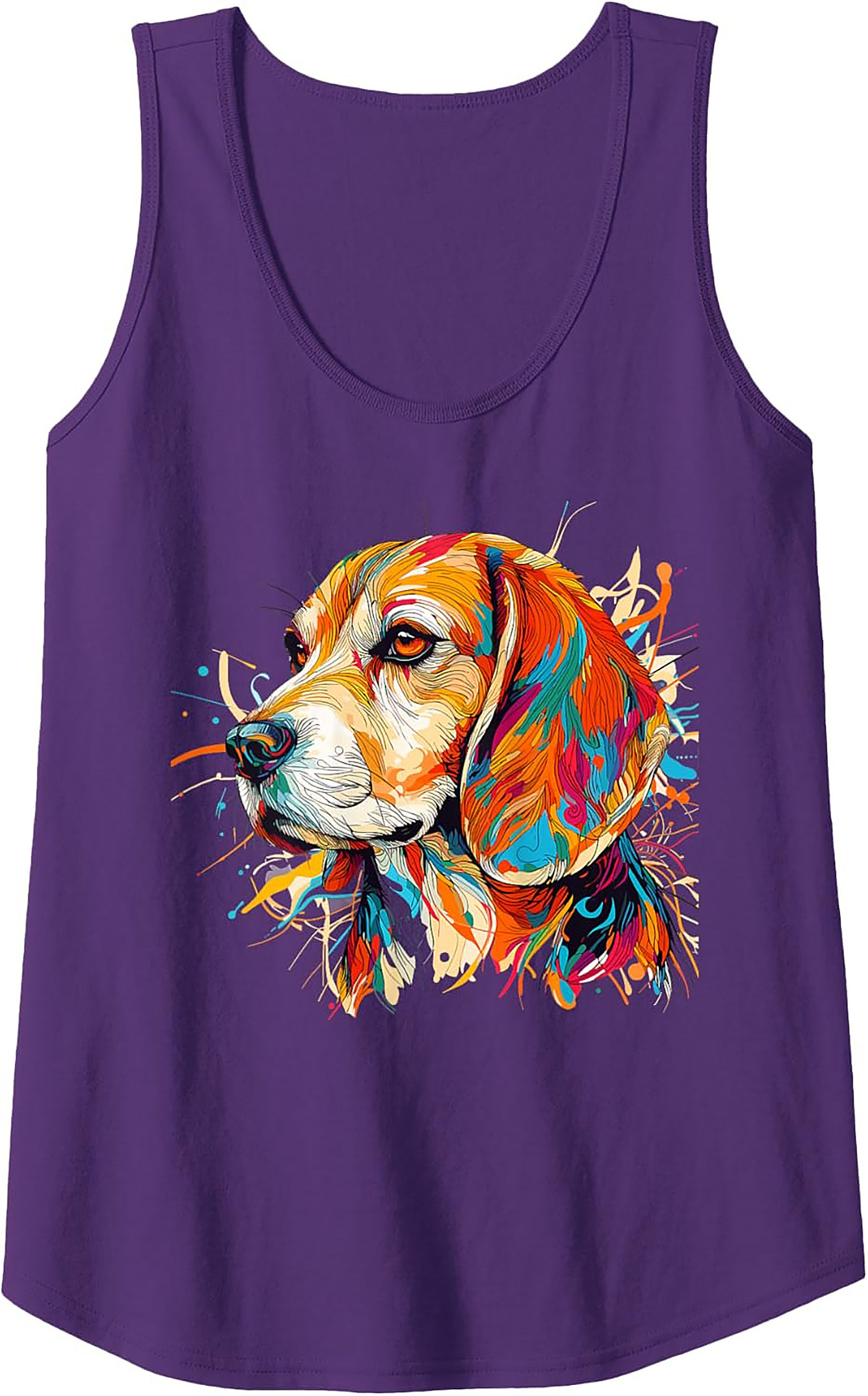 Pop Art Beagle Tank Top – Colorful Dog Graphic Tank