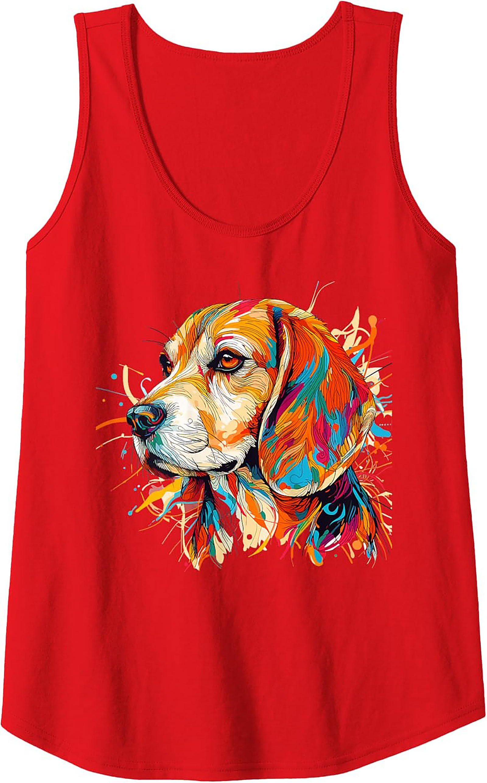 Pop Art Beagle Tank Top – Colorful Dog Graphic Tank