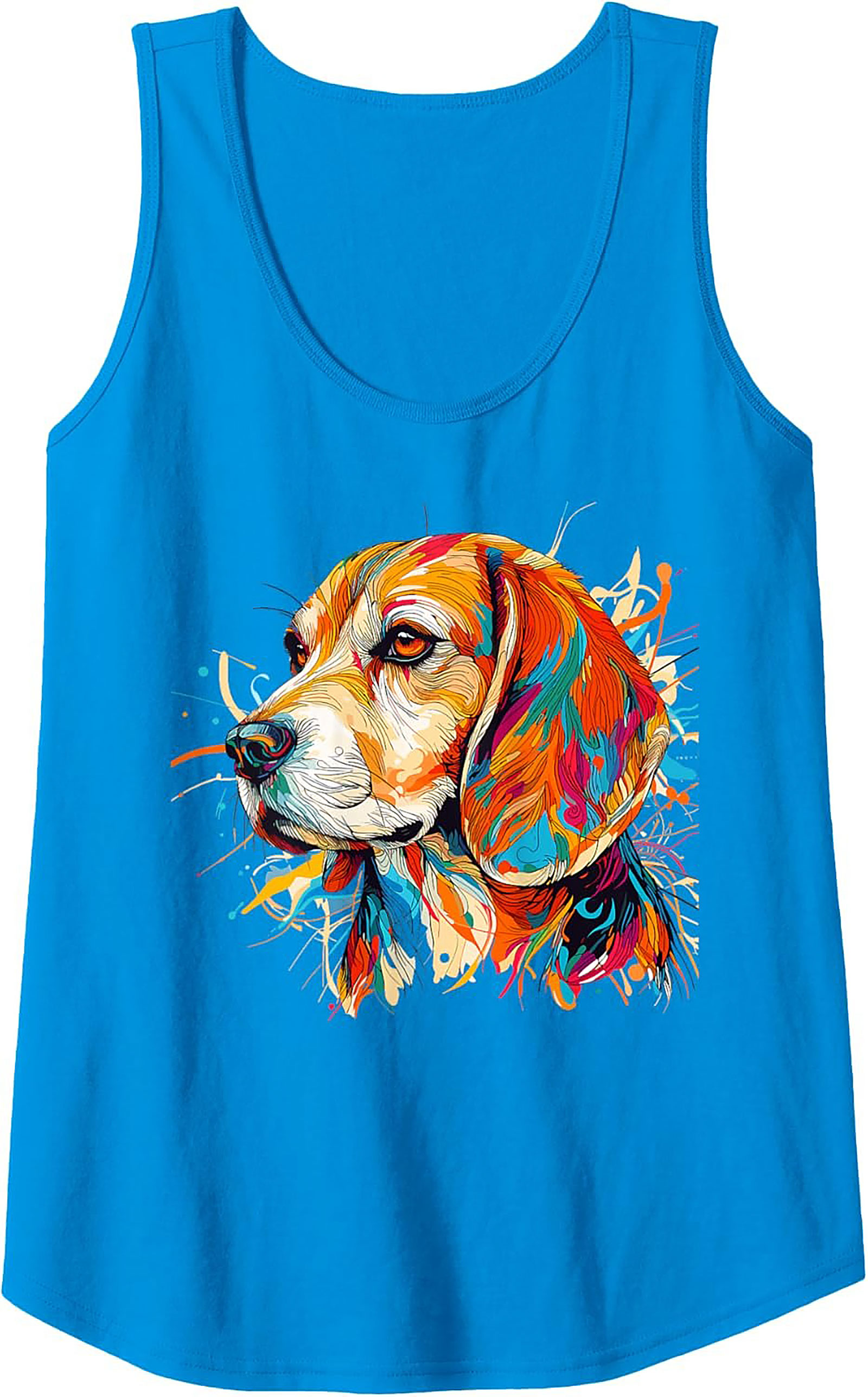 Pop Art Beagle Tank Top – Colorful Dog Graphic Tank
