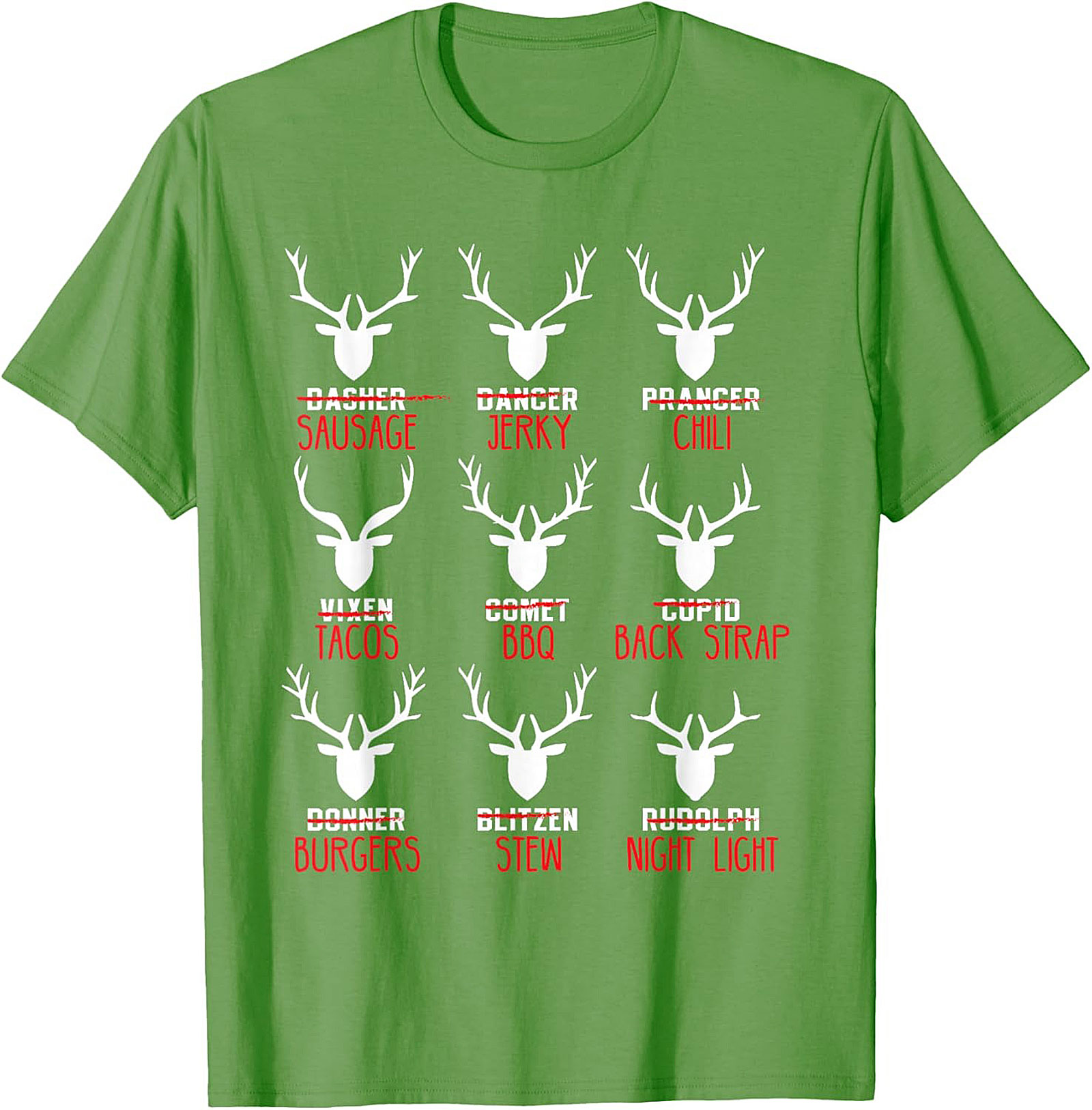 Funny Hunter T-shirt Christmas Reindeer Meat Graphic Tee