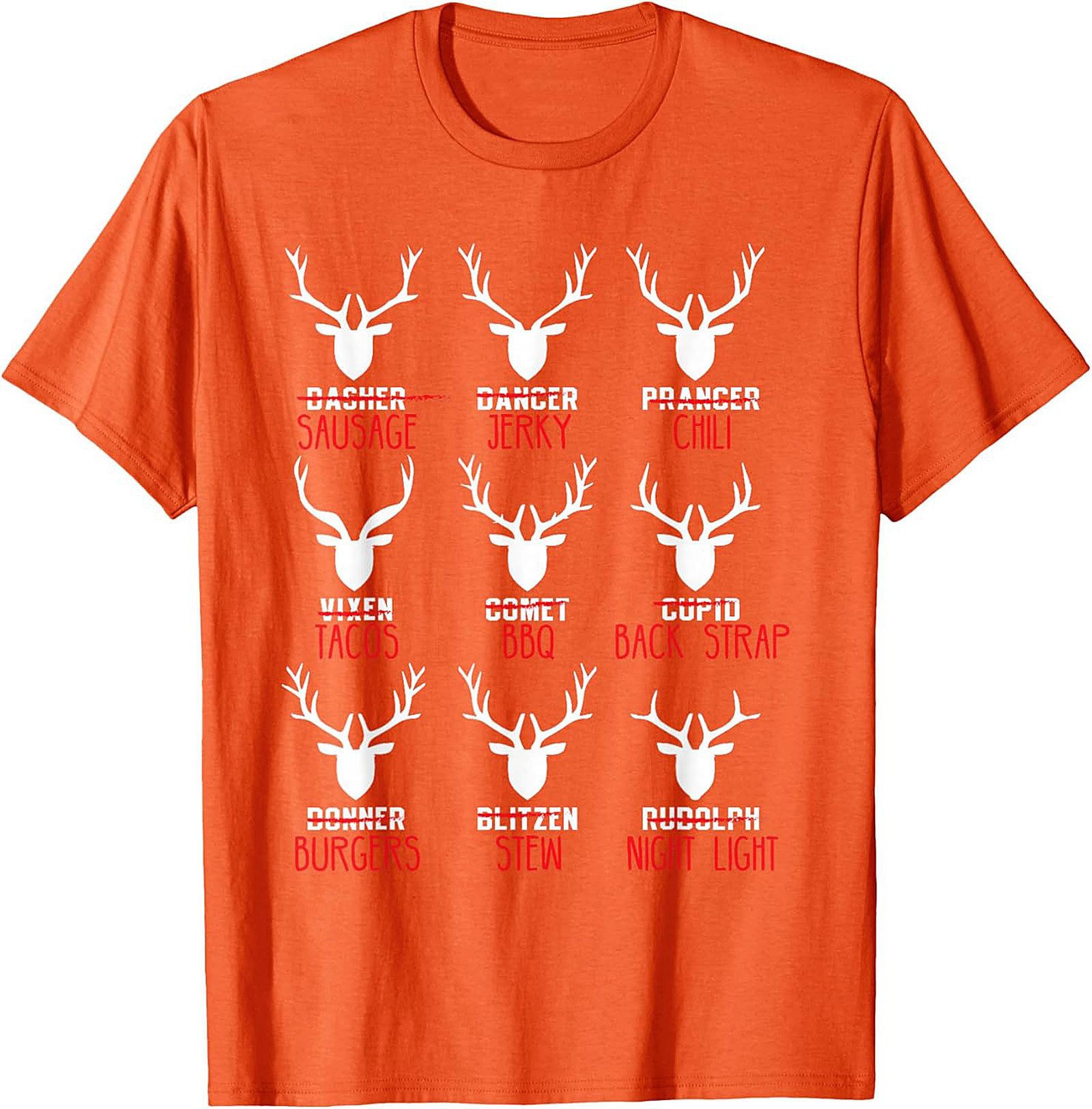 Funny Hunter T-shirt Christmas Reindeer Meat Graphic Tee
