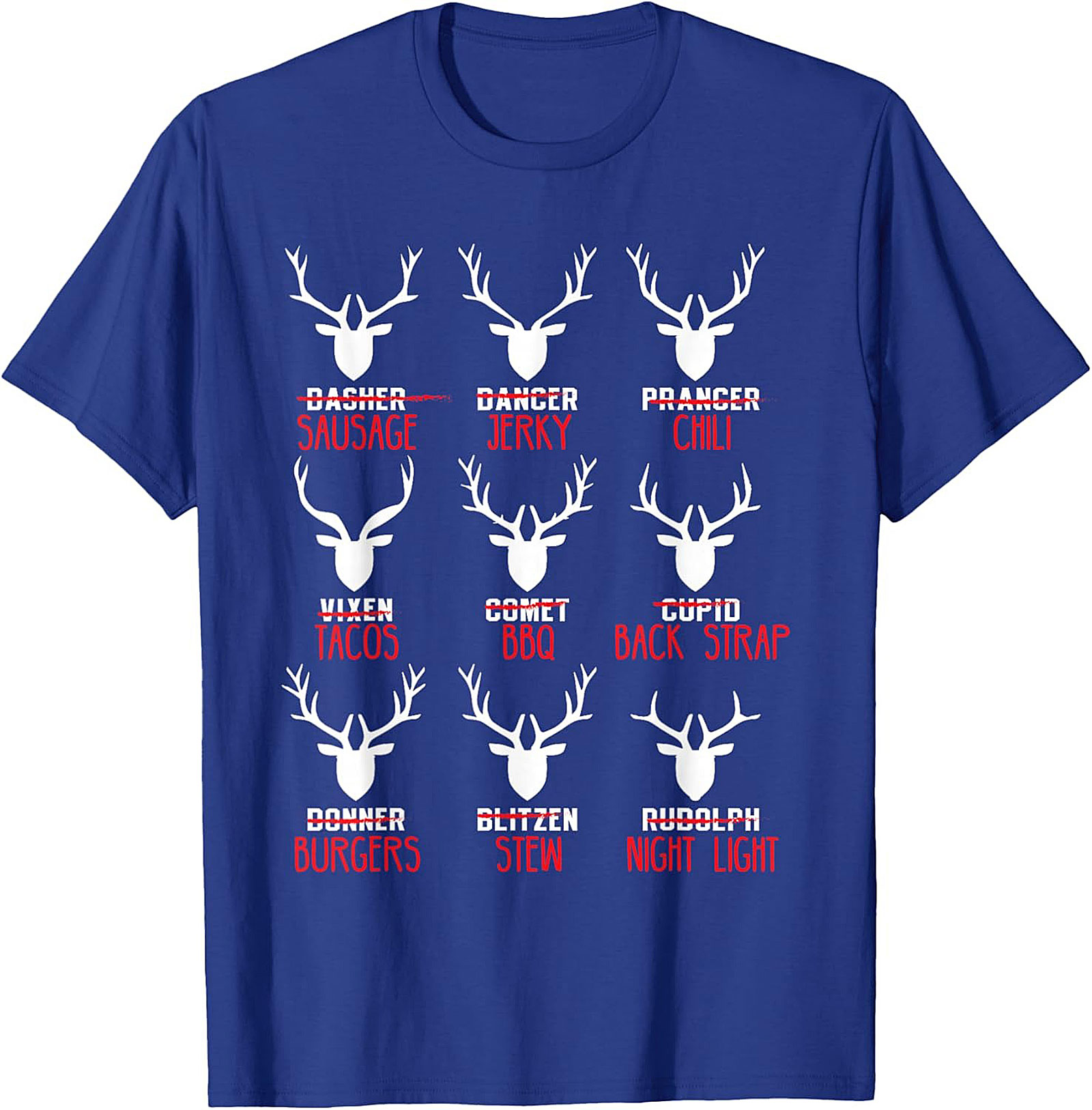 Funny Hunter T-shirt Christmas Reindeer Meat Graphic Tee