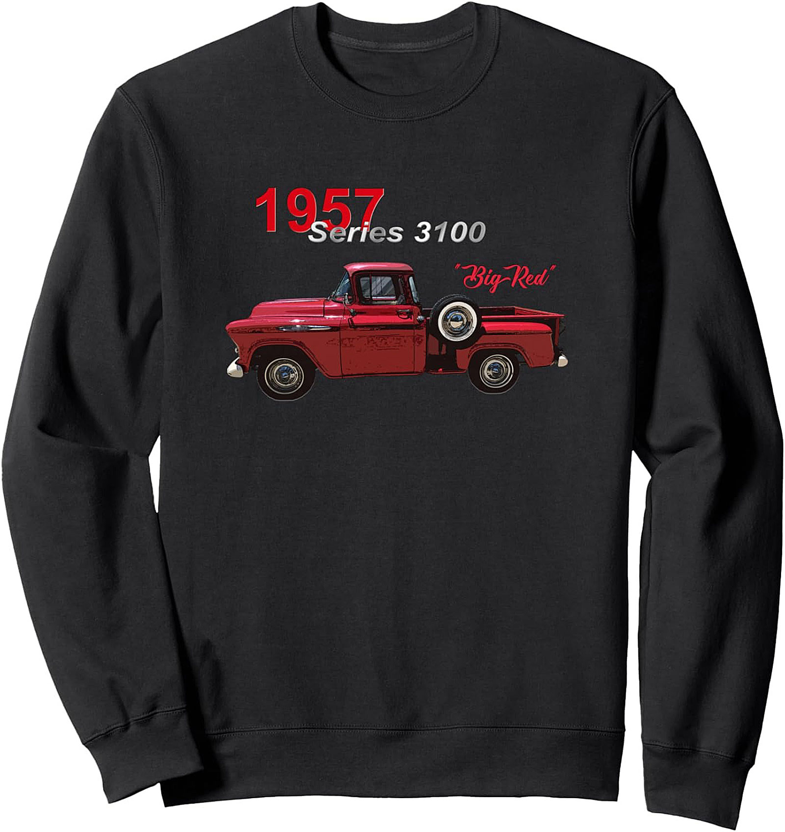 1957 Vintage Truck Crewneck Sweatshirt - "Big Red"