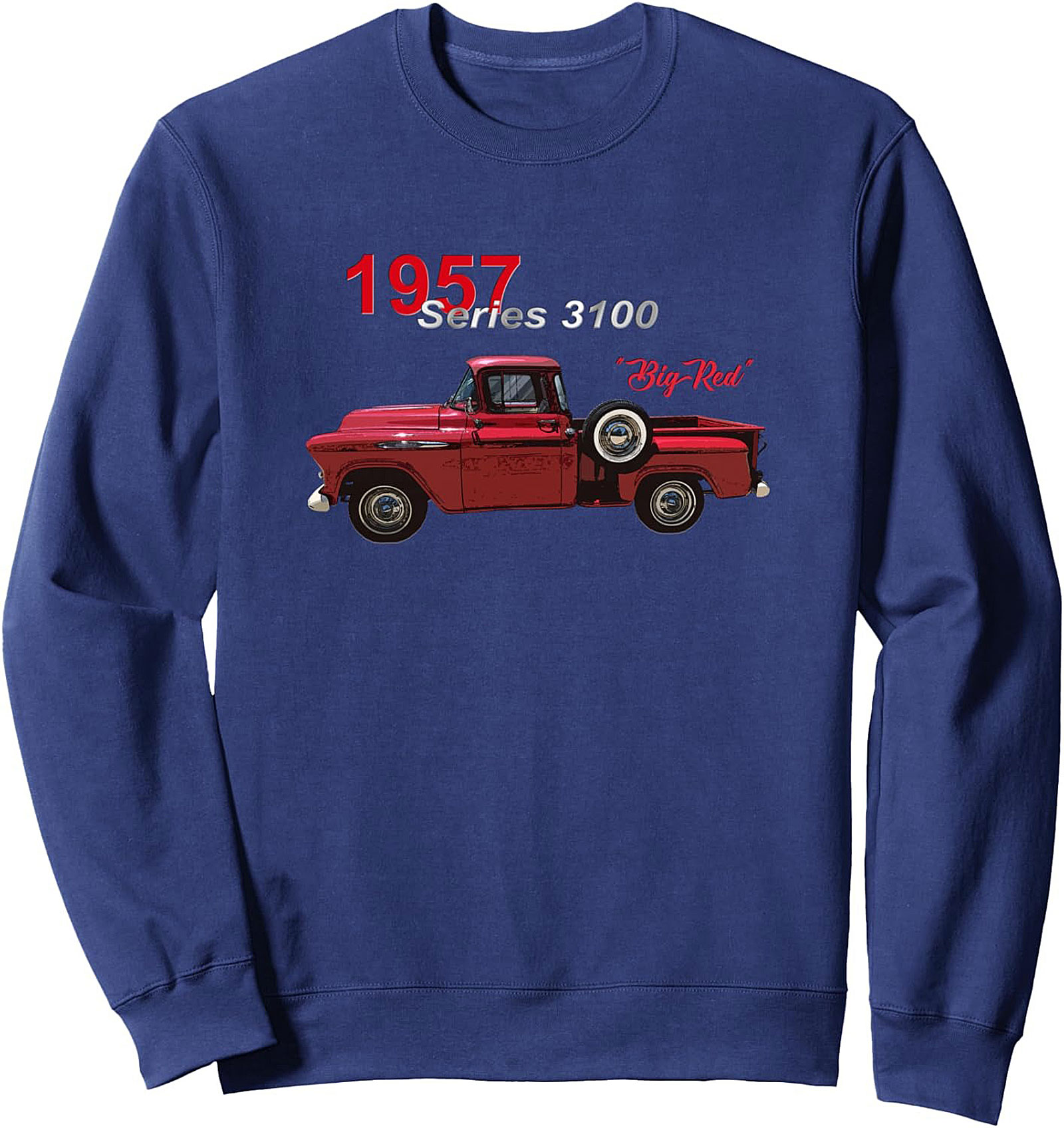 1957 Vintage Truck Crewneck Sweatshirt - "Big Red"