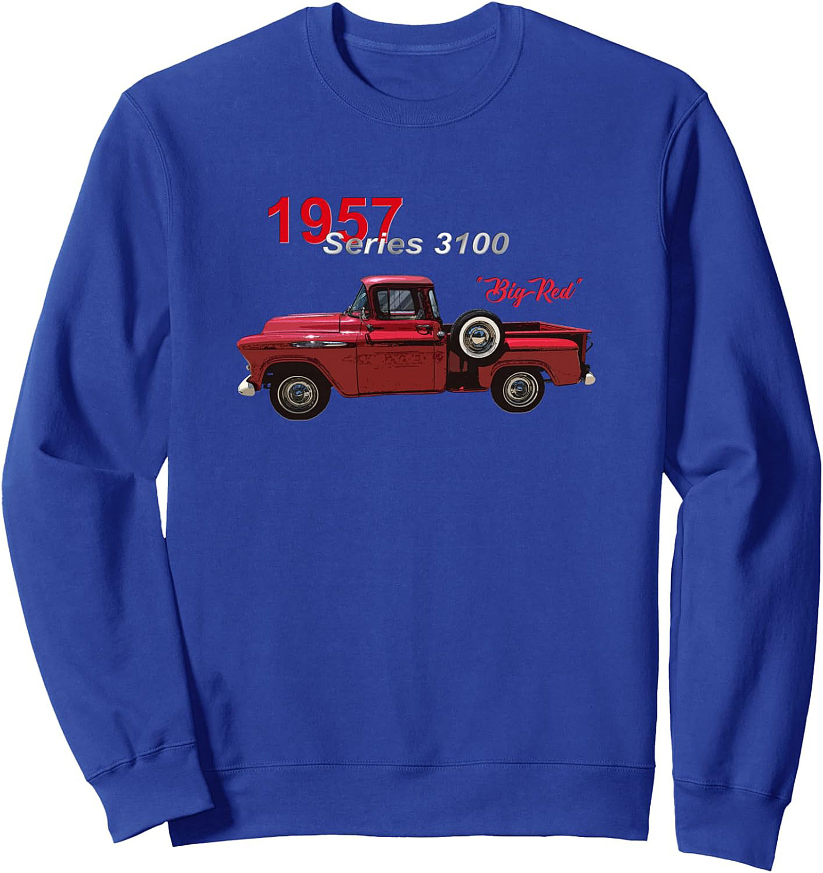 1957 Vintage Truck Crewneck Sweatshirt - "Big Red"