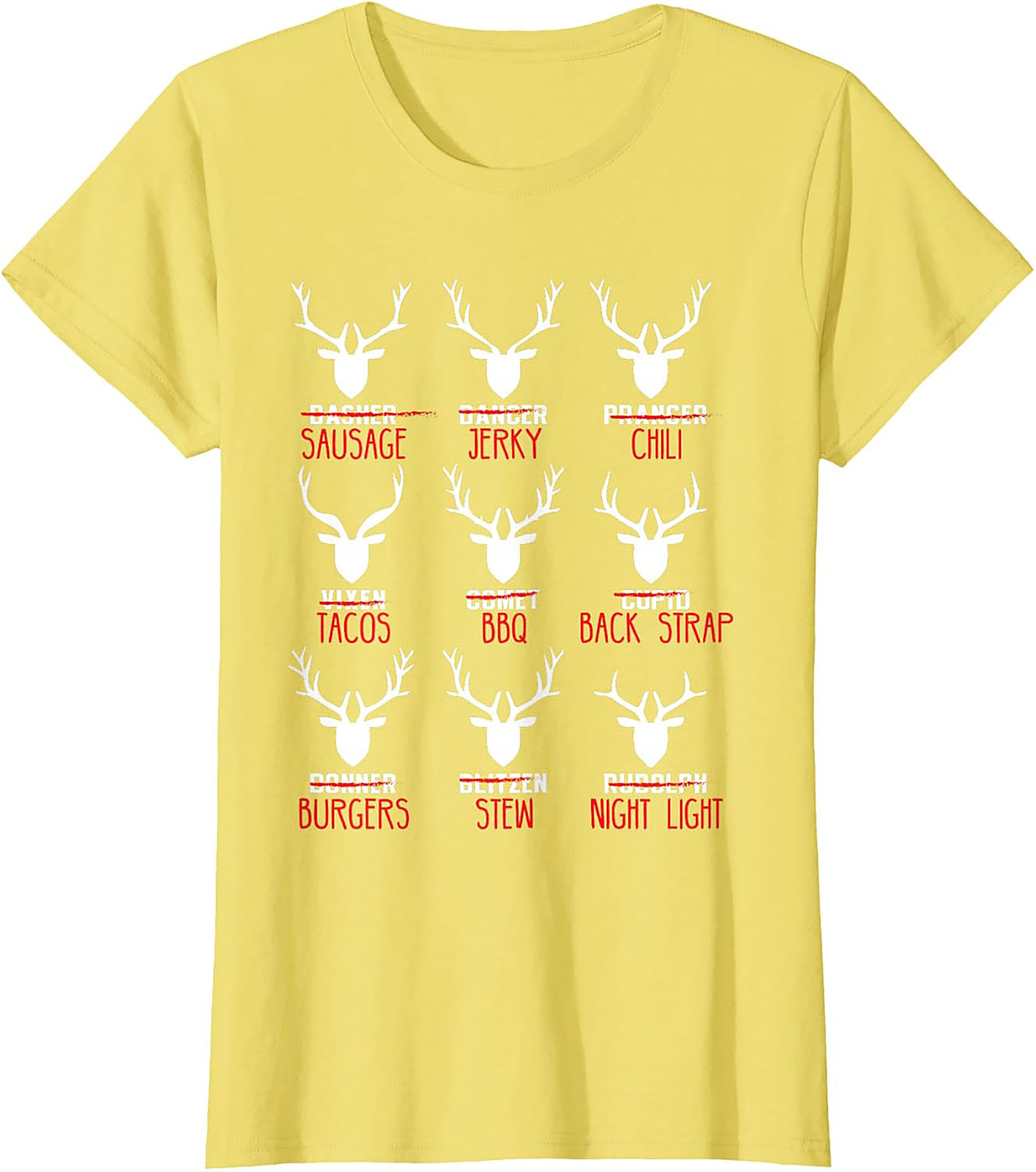 Funny Hunter T-shirt Christmas Reindeer Meat Graphic Tee