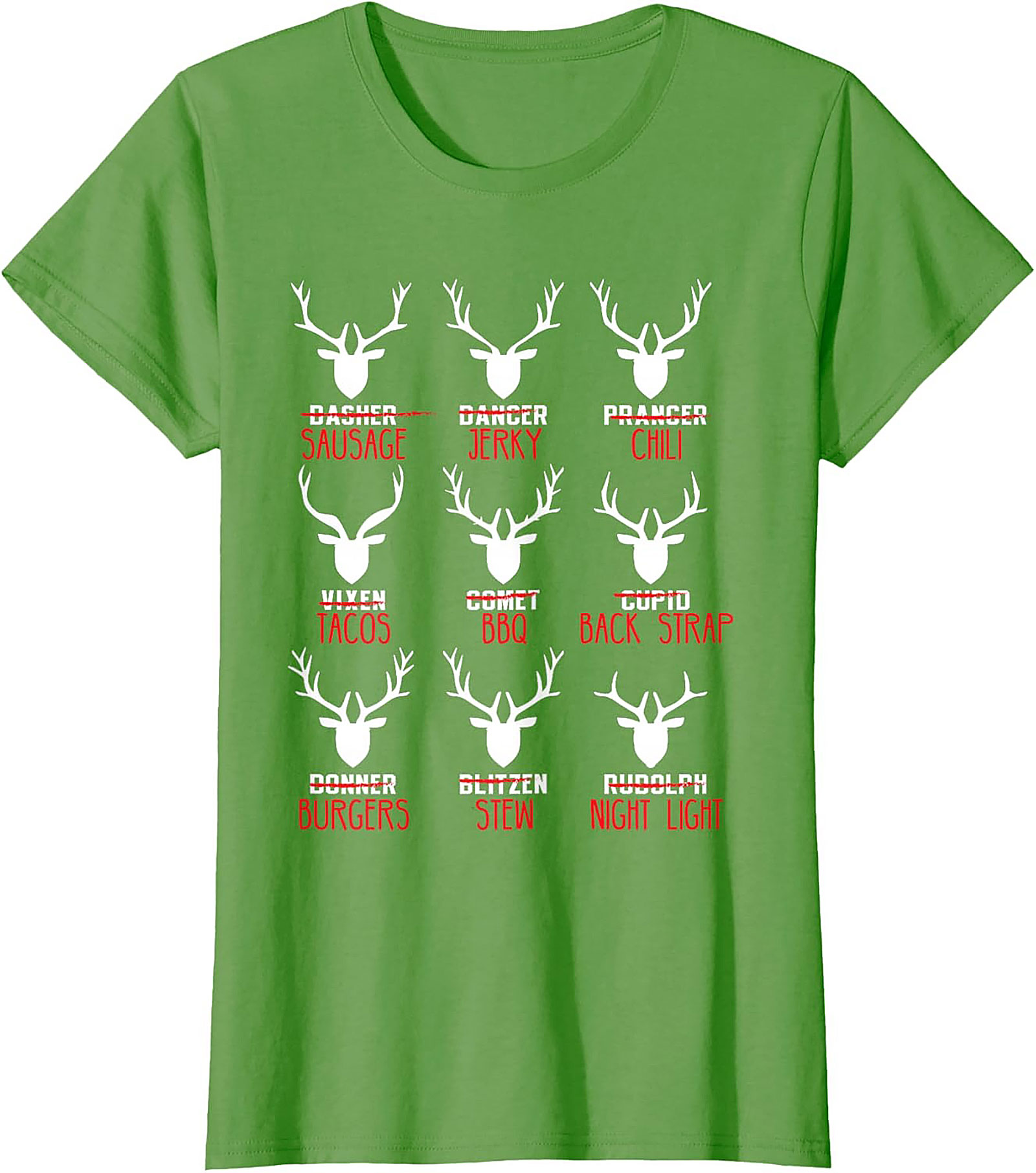 Funny Hunter T-shirt Christmas Reindeer Meat Graphic Tee