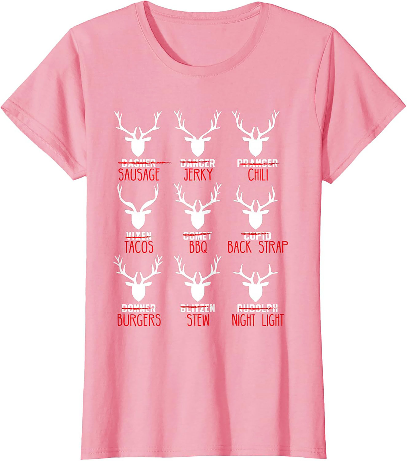 Funny Hunter T-shirt Christmas Reindeer Meat Graphic Tee