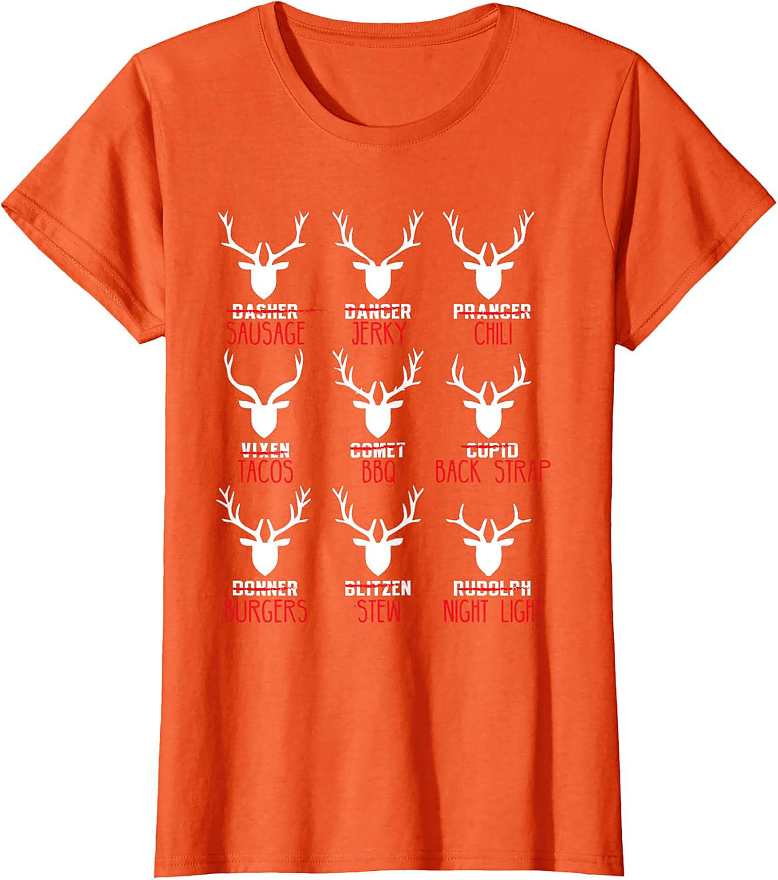 Funny Hunter T-shirt Christmas Reindeer Meat Graphic Tee