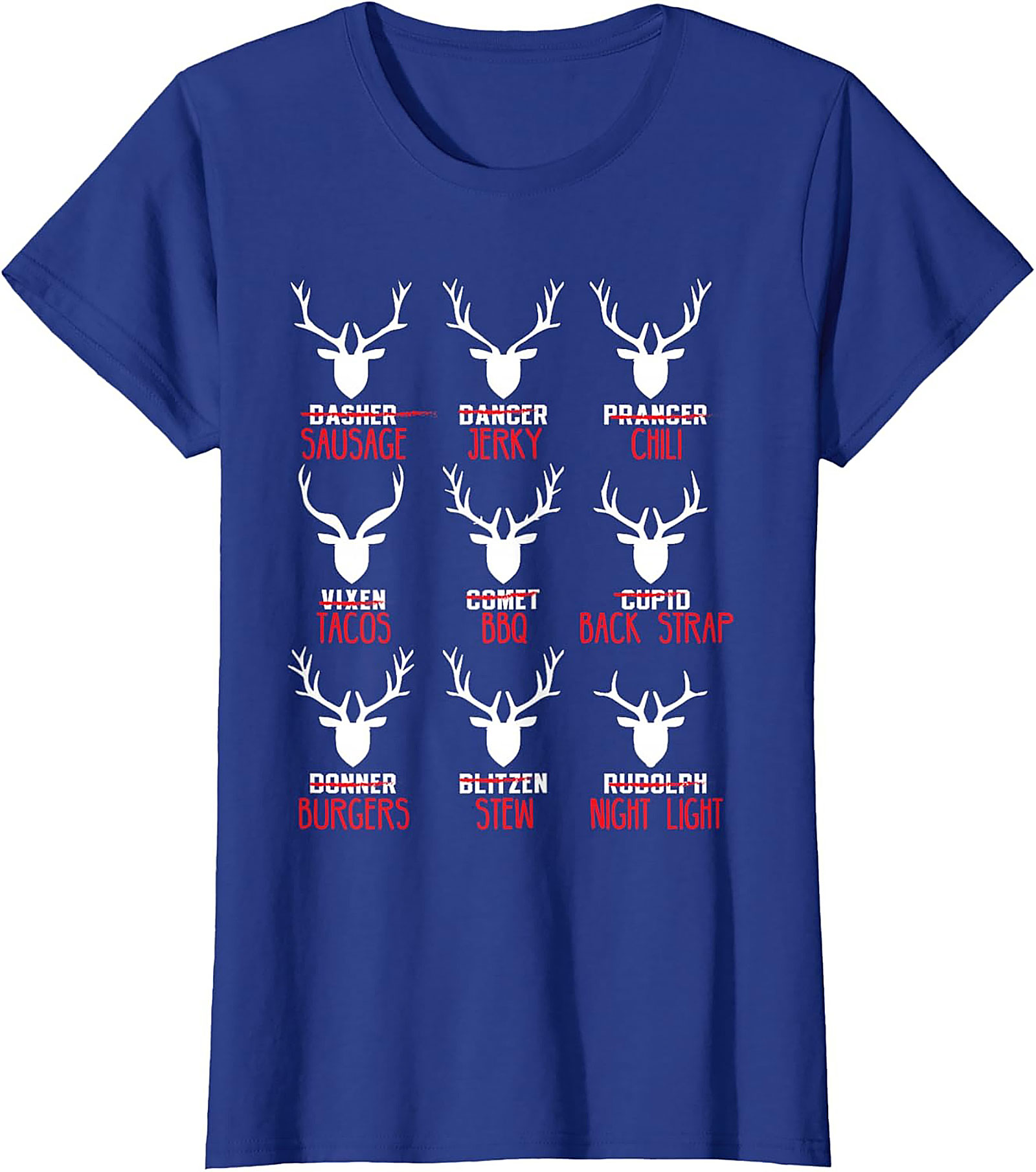 Funny Hunter T-shirt Christmas Reindeer Meat Graphic Tee