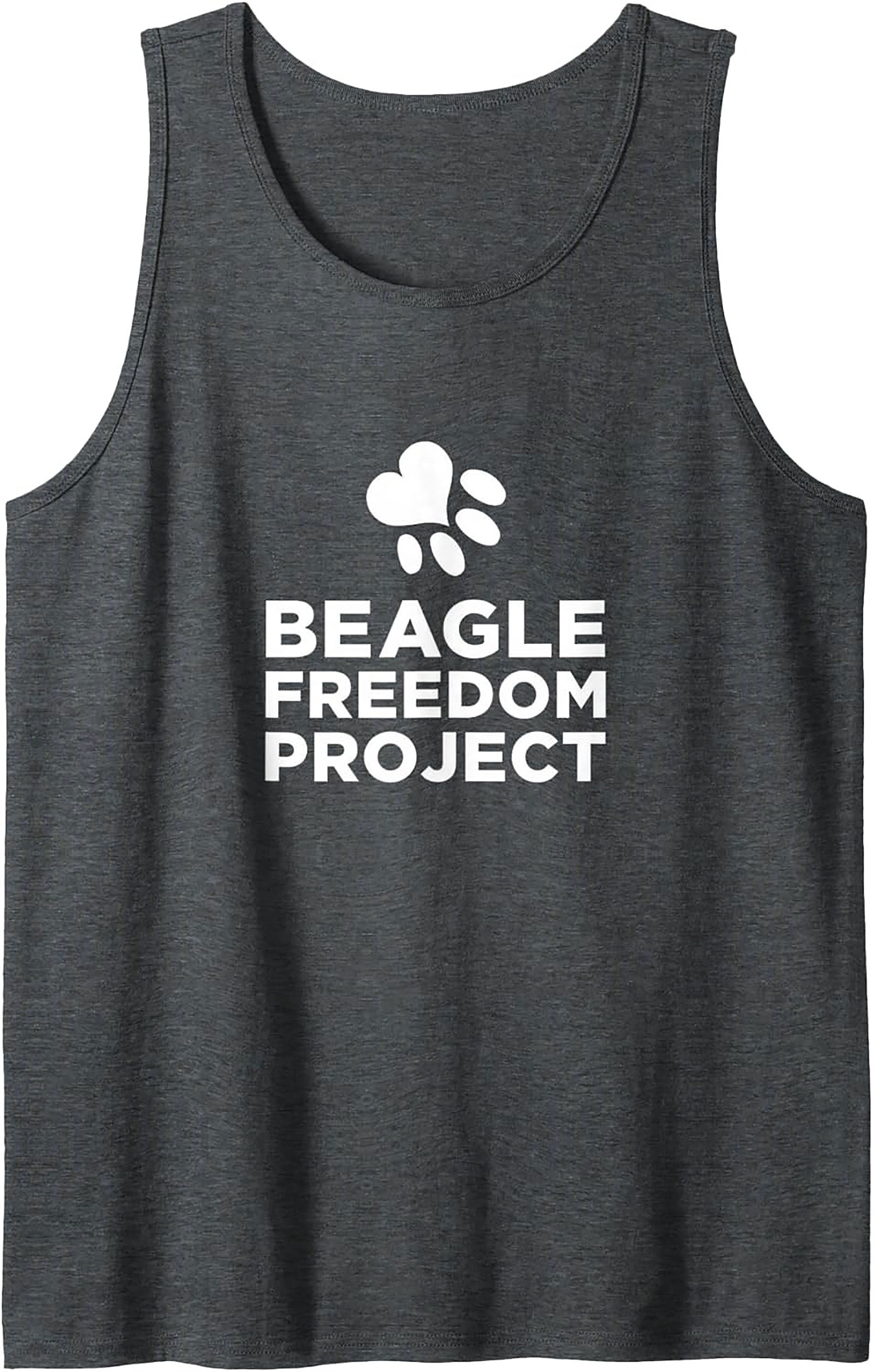 Beagle Freedom Project Graphic Tank Top | Unisex Dog Rescue Sleeveless Shirt