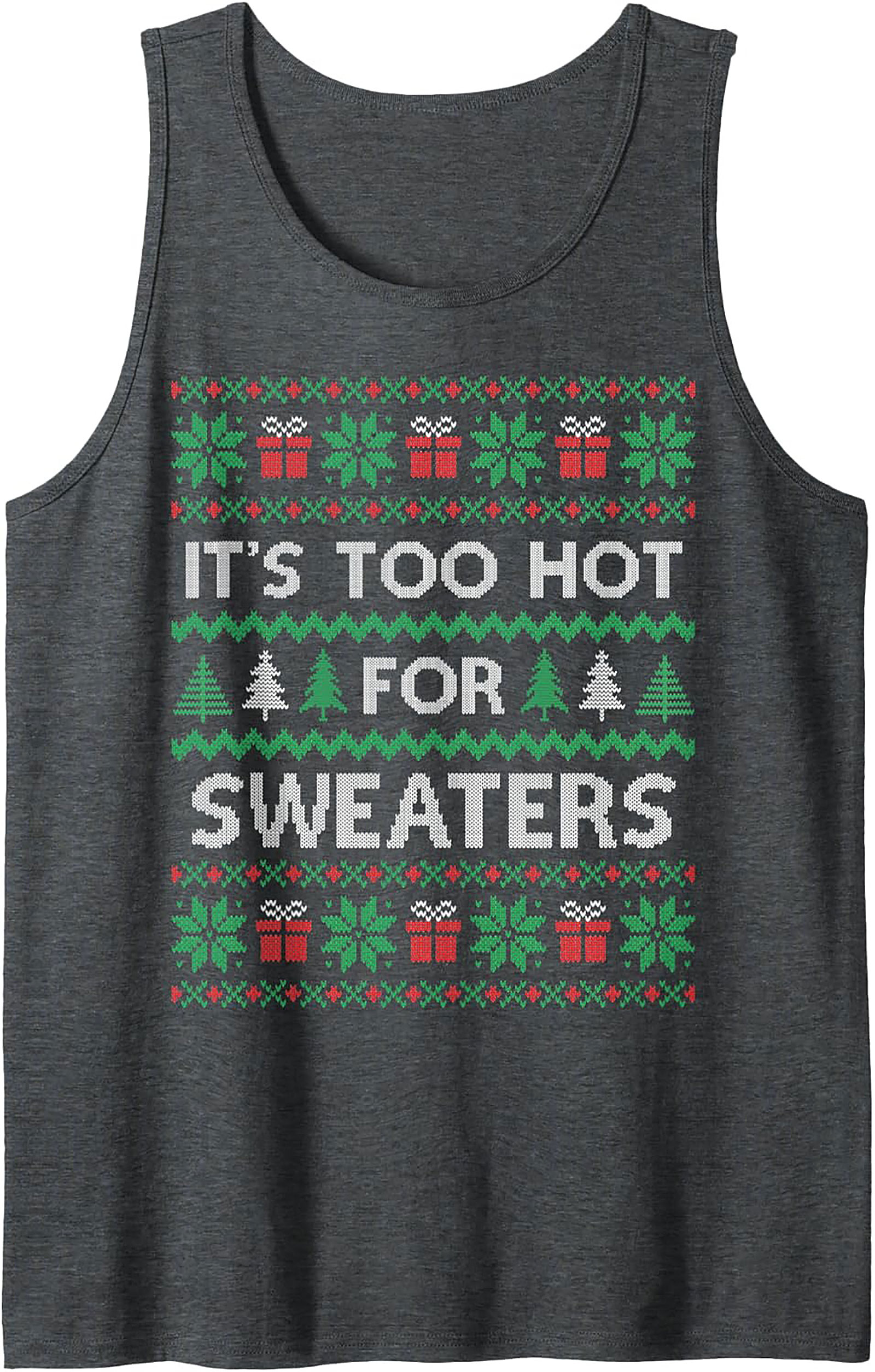 Funny Christmas Tank Top Ugly Sweater Sleeveless Shirt