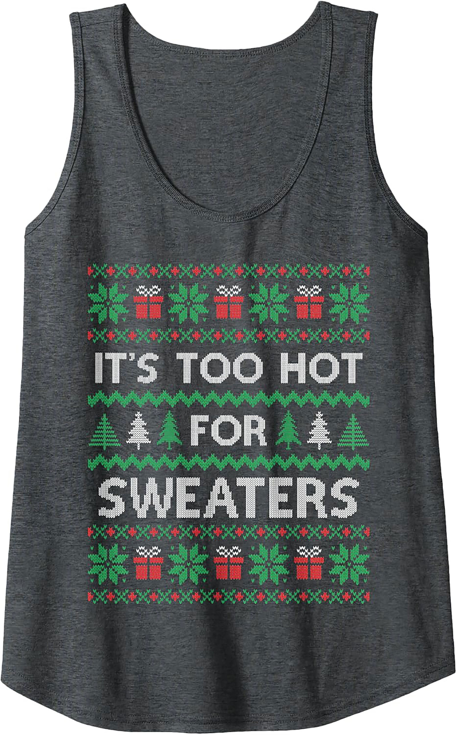 Funny Christmas Tank Top Ugly Sweater Sleeveless Shirt