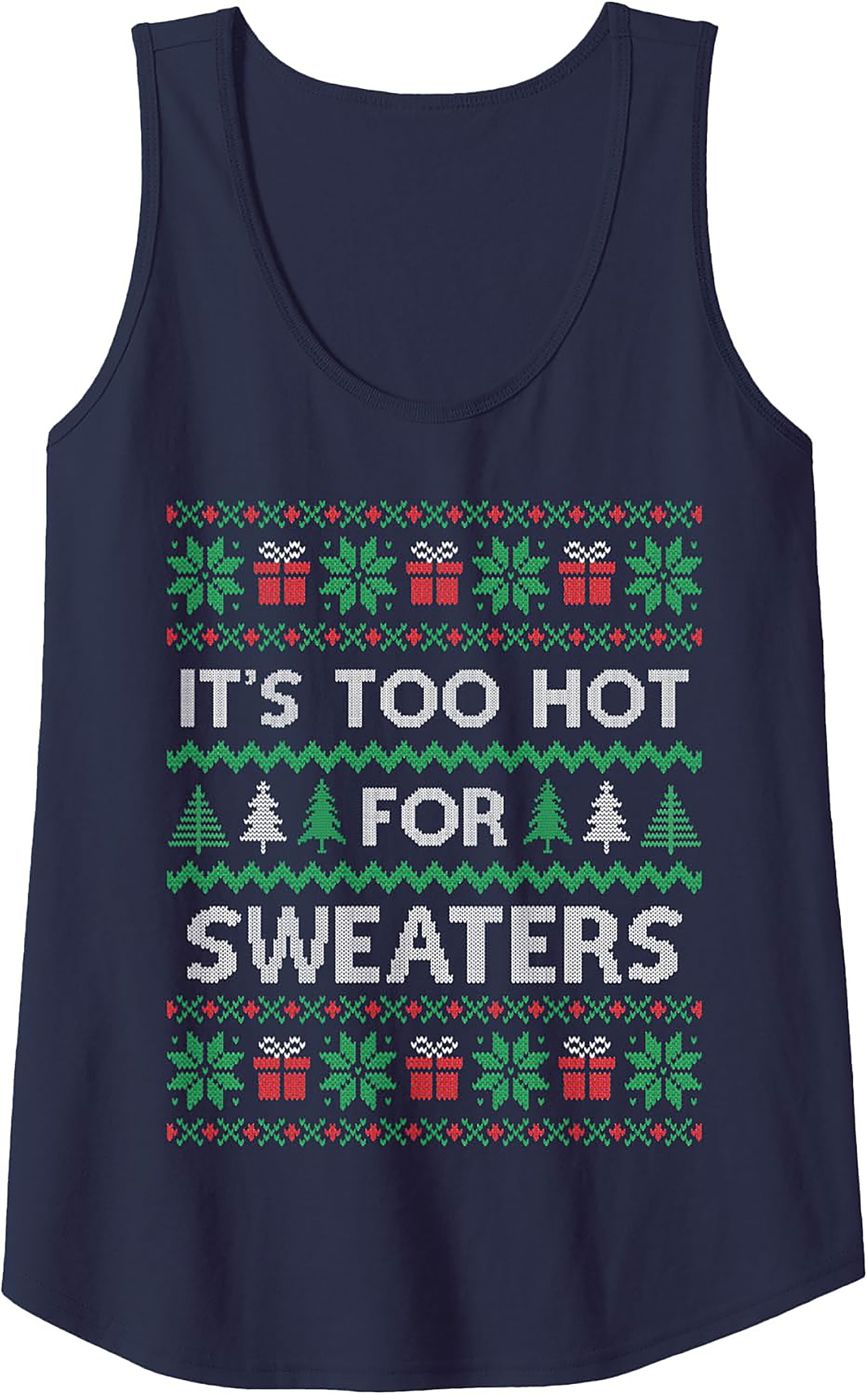 Funny Christmas Tank Top Ugly Sweater Sleeveless Shirt